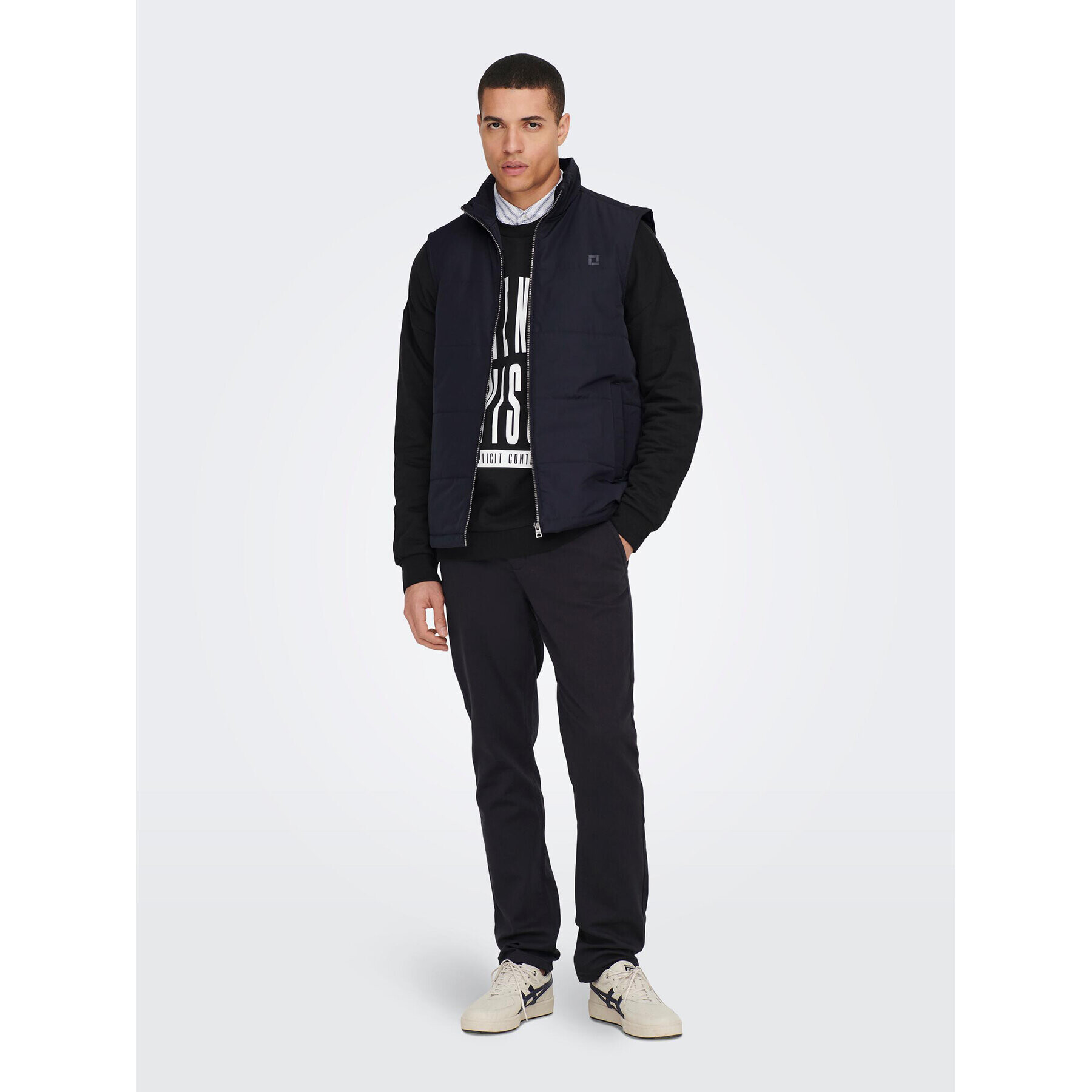 Only & Sons Елек Melvin 22024154 Тъмносин Regular Fit - Pepit.bg
