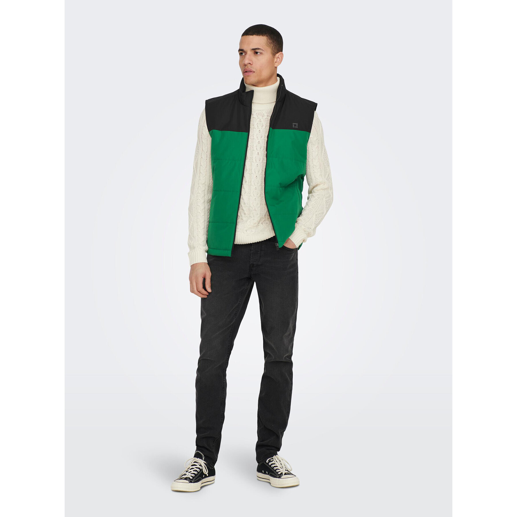 Only & Sons Елек Melvin 22024154 Зелен Regular Fit - Pepit.bg