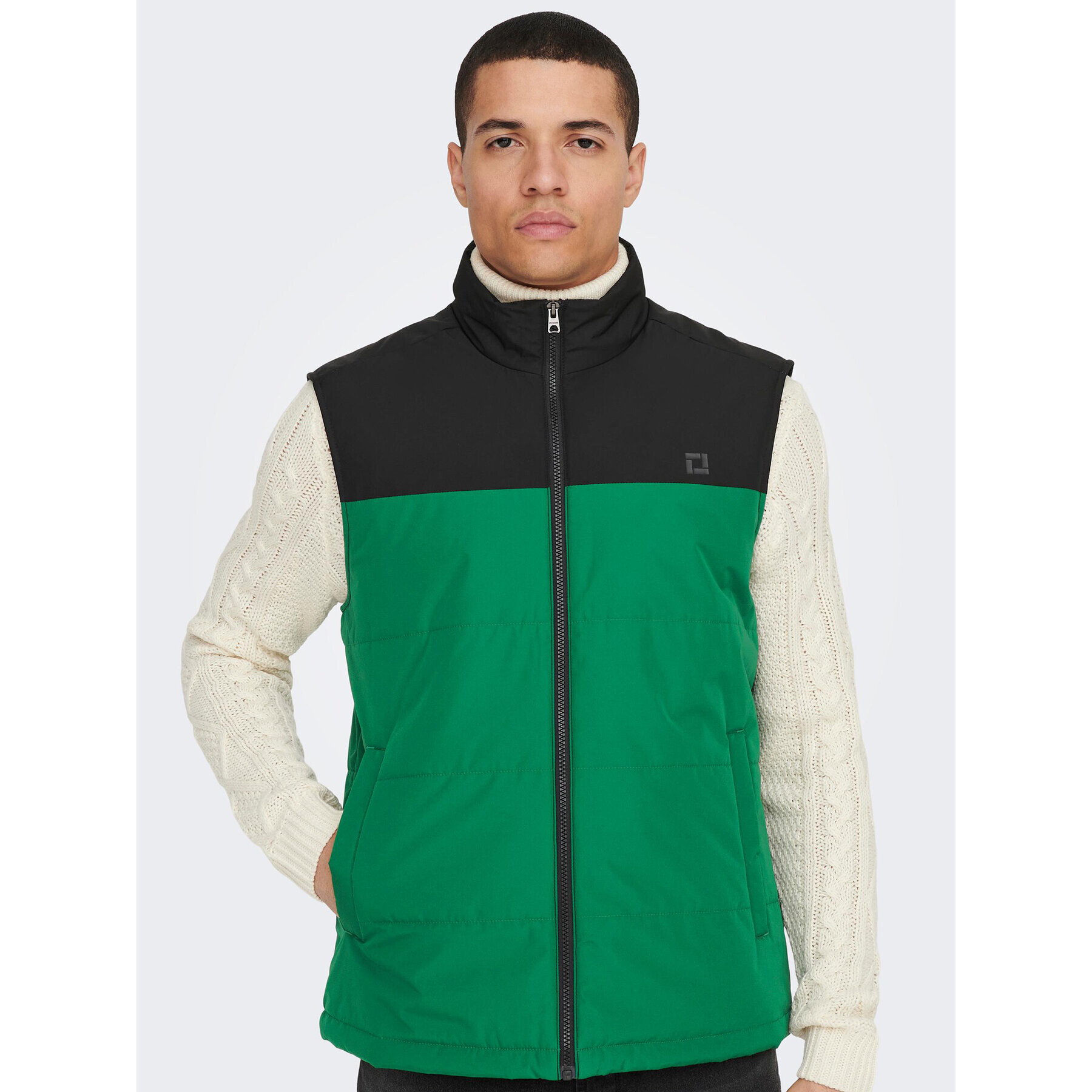 Only & Sons Елек Melvin 22024154 Зелен Regular Fit - Pepit.bg