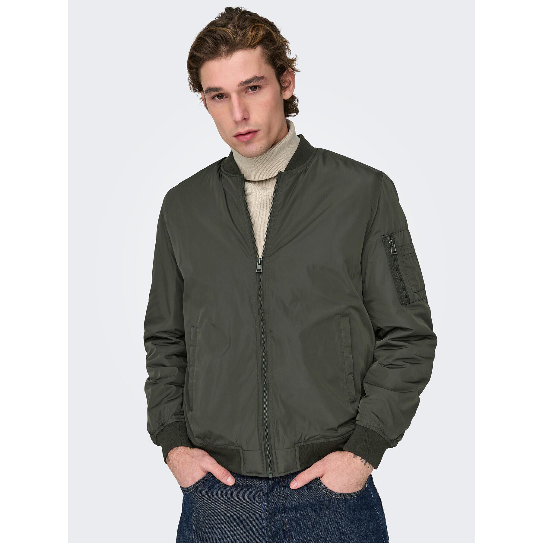 Only & Sons Яке бомбър Joshua 22023287 Каки Regular Fit - Pepit.bg