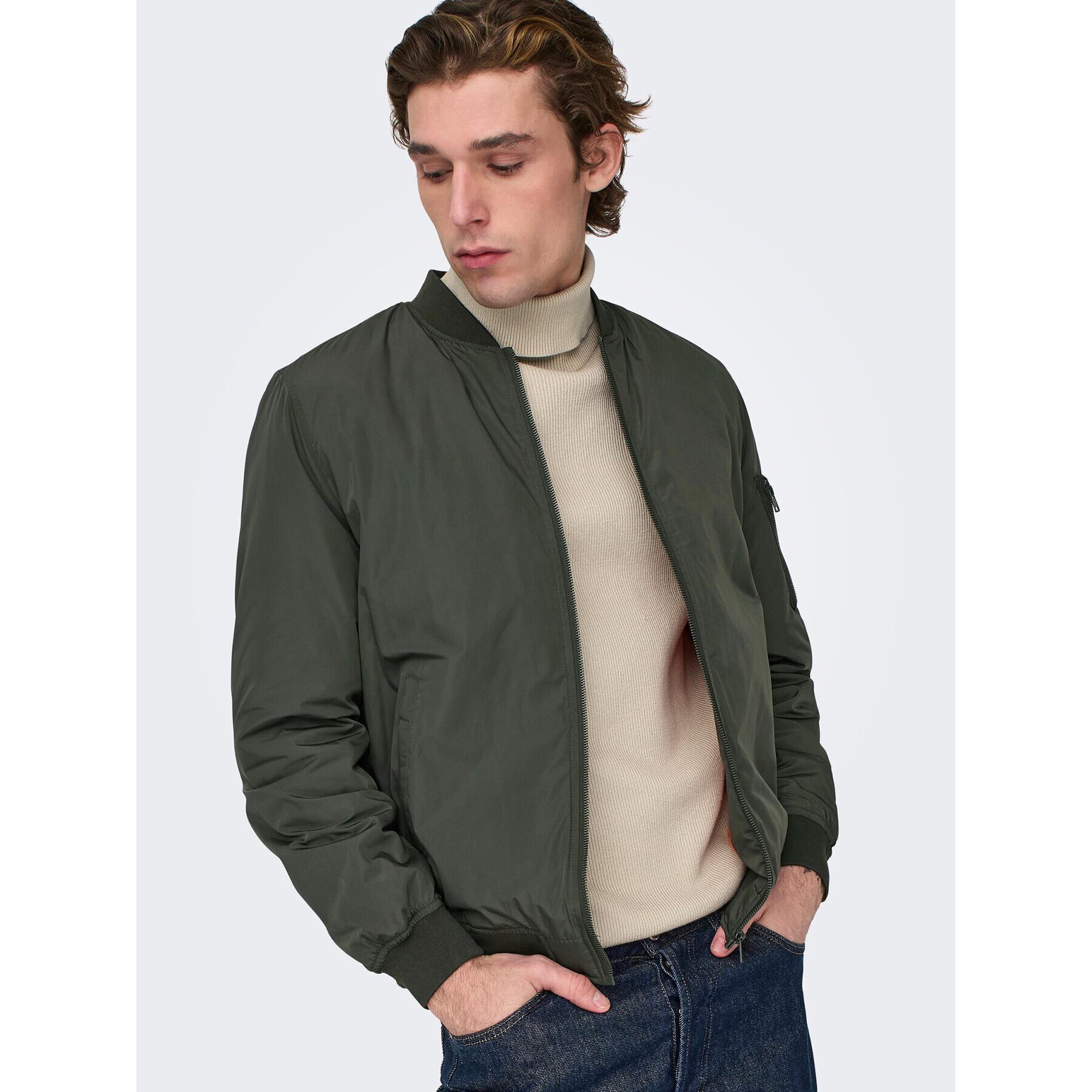Only & Sons Яке бомбър Joshua 22023287 Каки Regular Fit - Pepit.bg