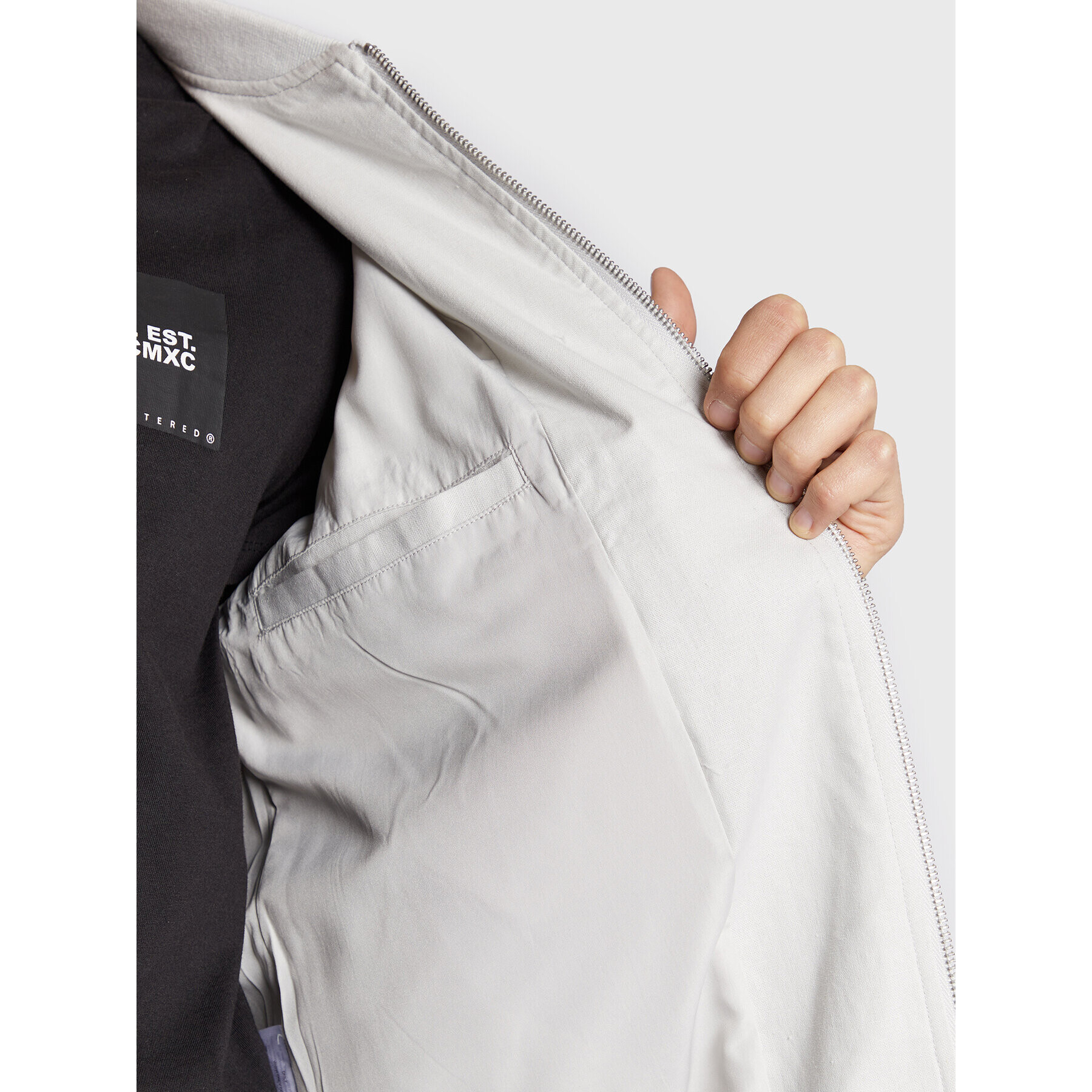 Only & Sons Яке бомбър Oliver 22022087 Сив Regular Fit - Pepit.bg