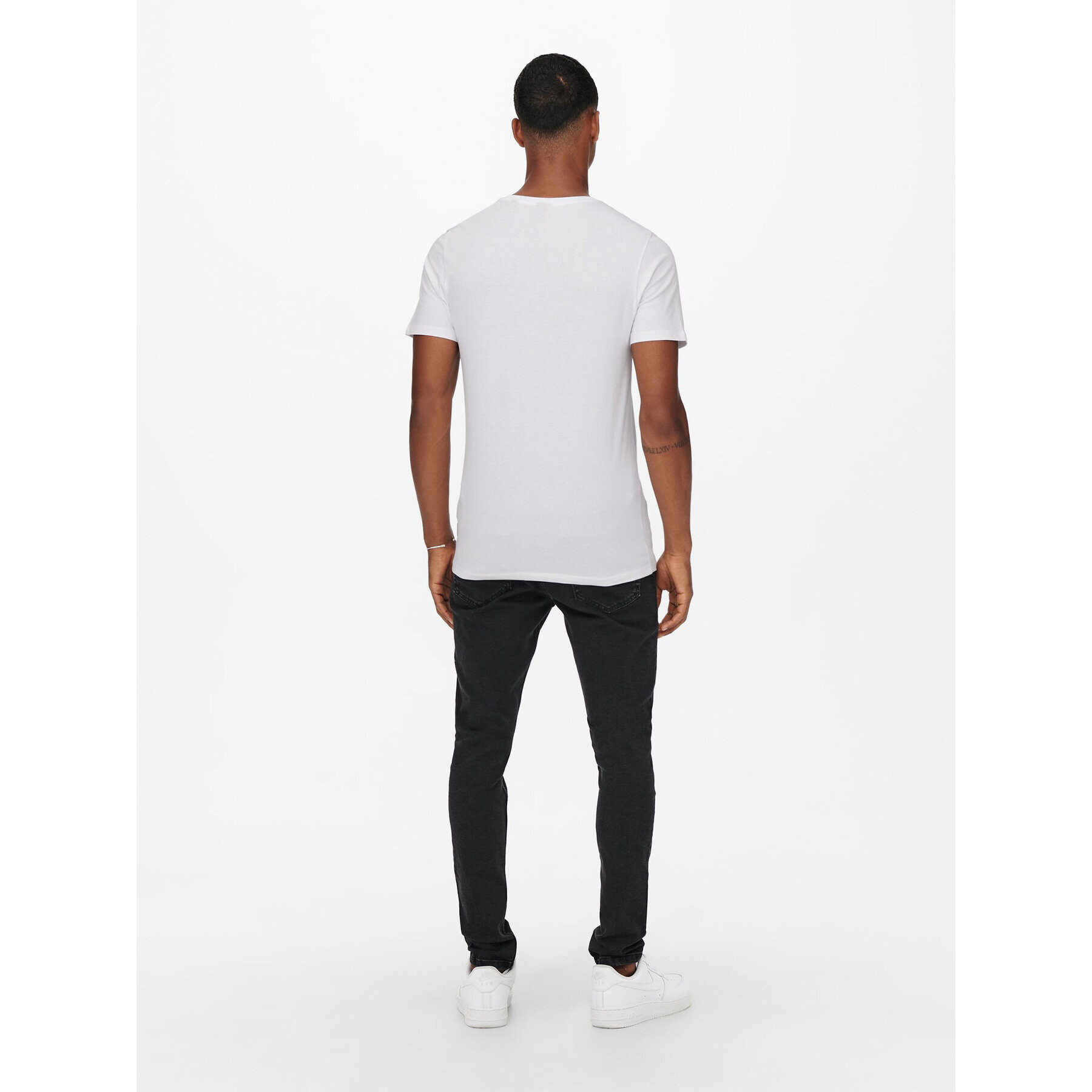Only & Sons Комплект 2 тишъртки Basic 22021926 Бял Slim Fit - Pepit.bg