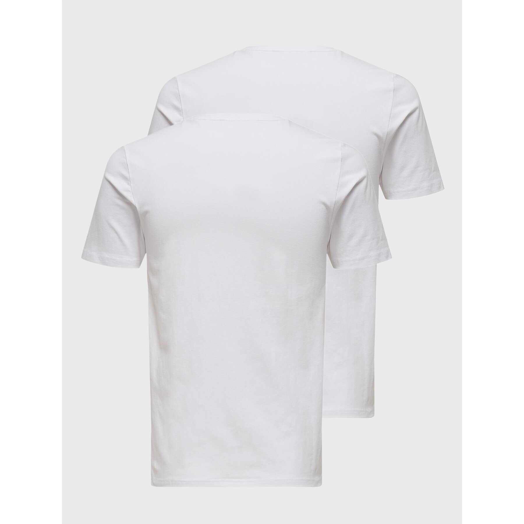 Only & Sons Комплект 2 тишъртки Basic 22021926 Бял Slim Fit - Pepit.bg