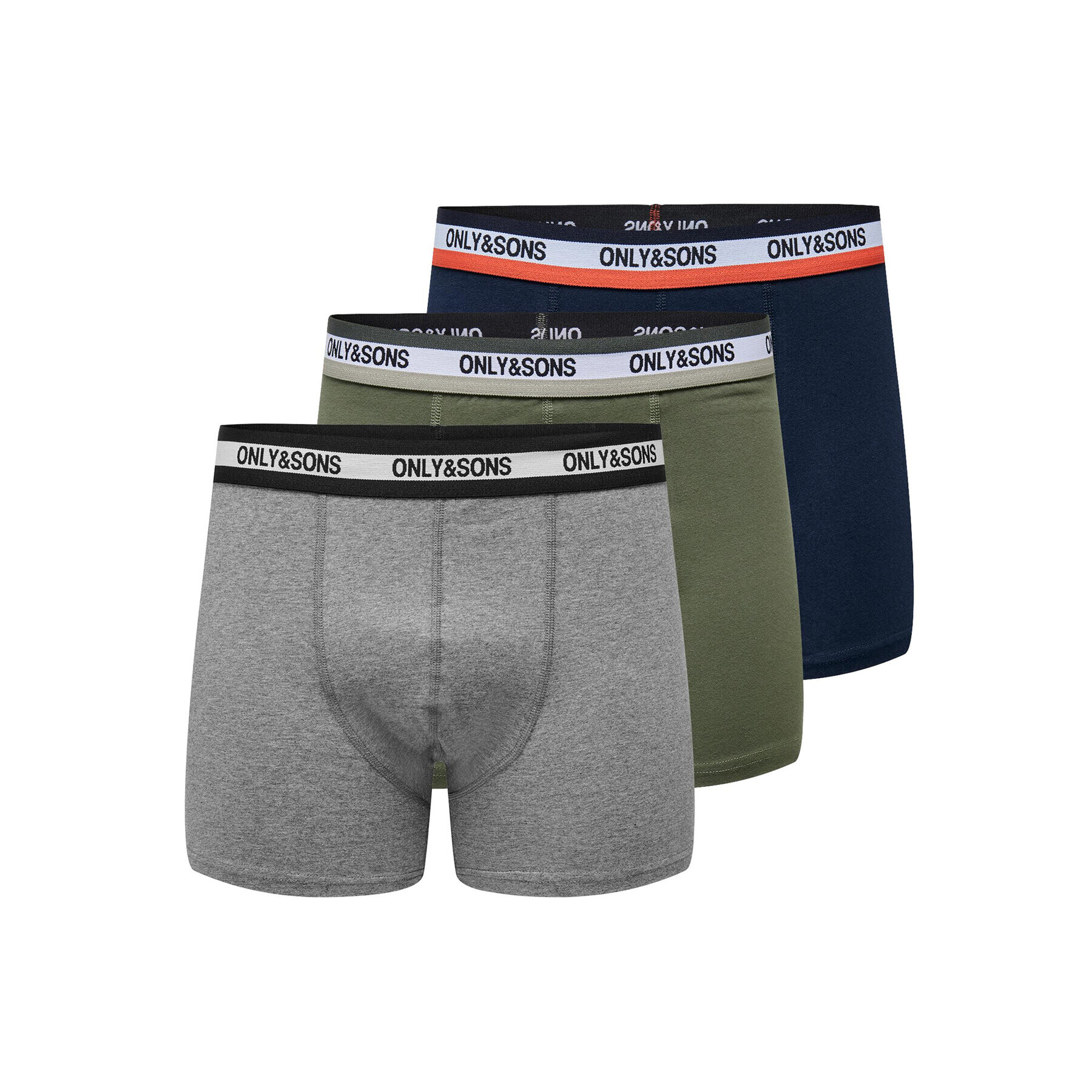 Only & Sons Комплект 3 чифта боксерки 22025197 Цветен - Pepit.bg