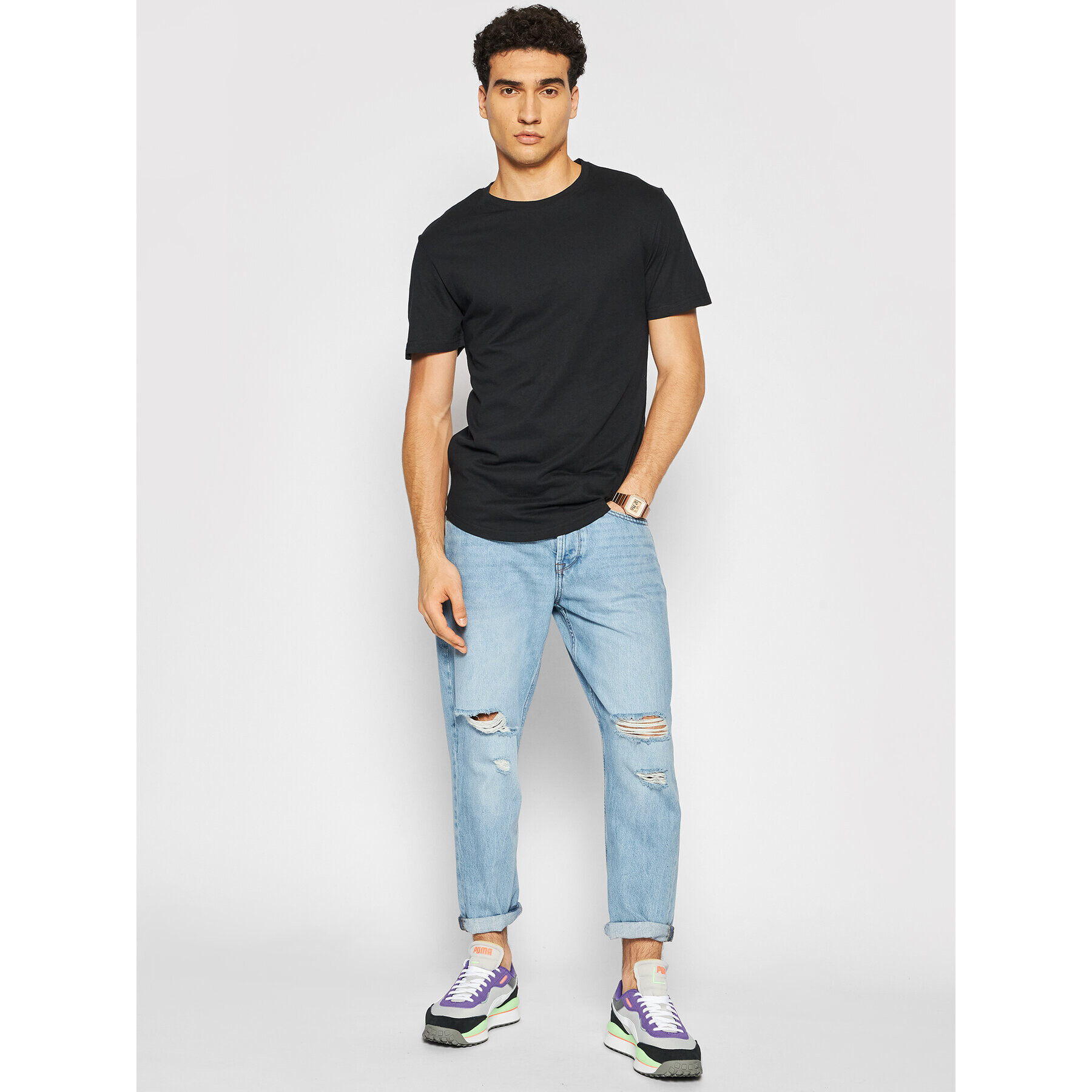 Only & Sons Комплект 3 тишърти Matt 22013782 Черен Regular Fit - Pepit.bg
