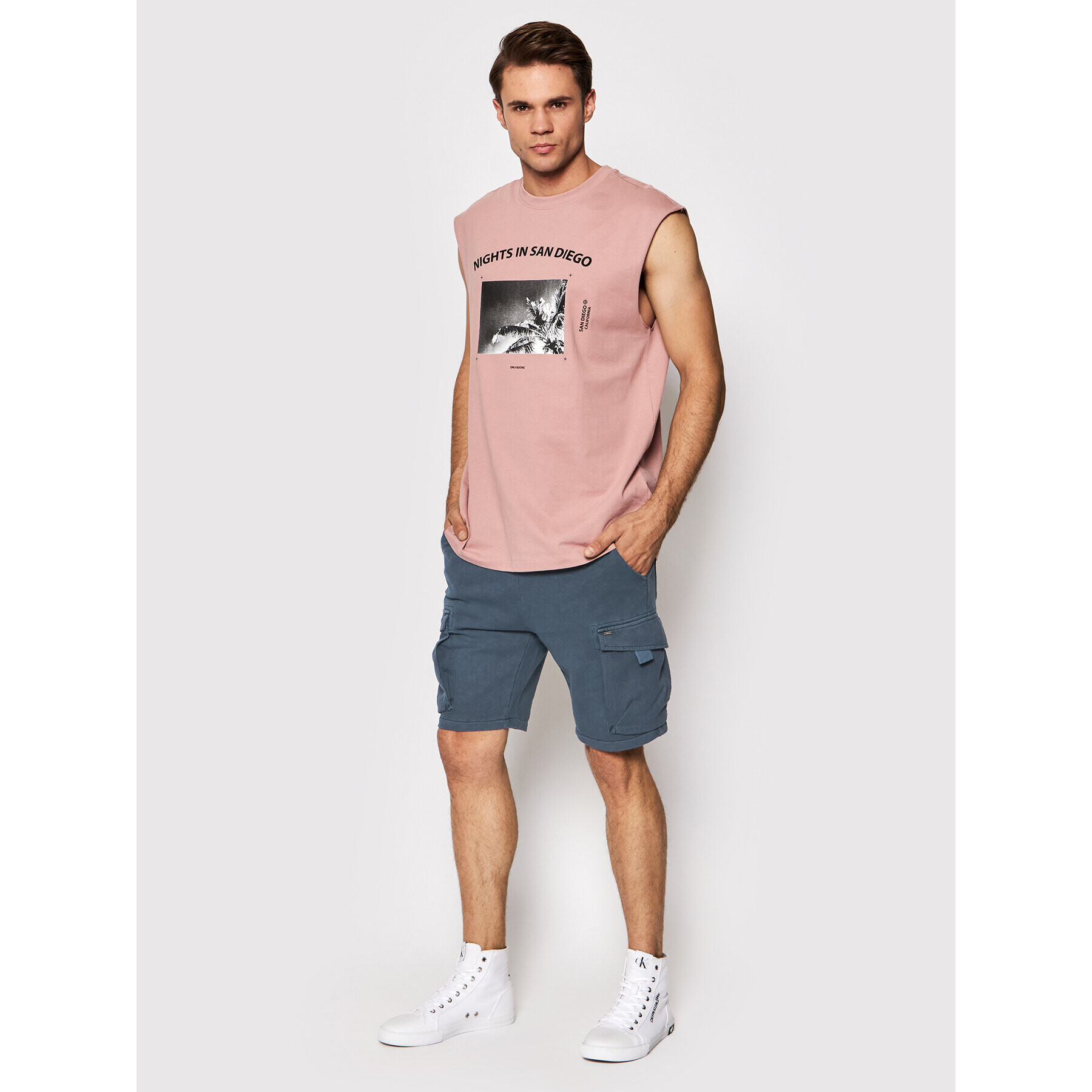 Only & Sons Мъжки топ Grayson 22022668 Розов Relaxed Fit - Pepit.bg