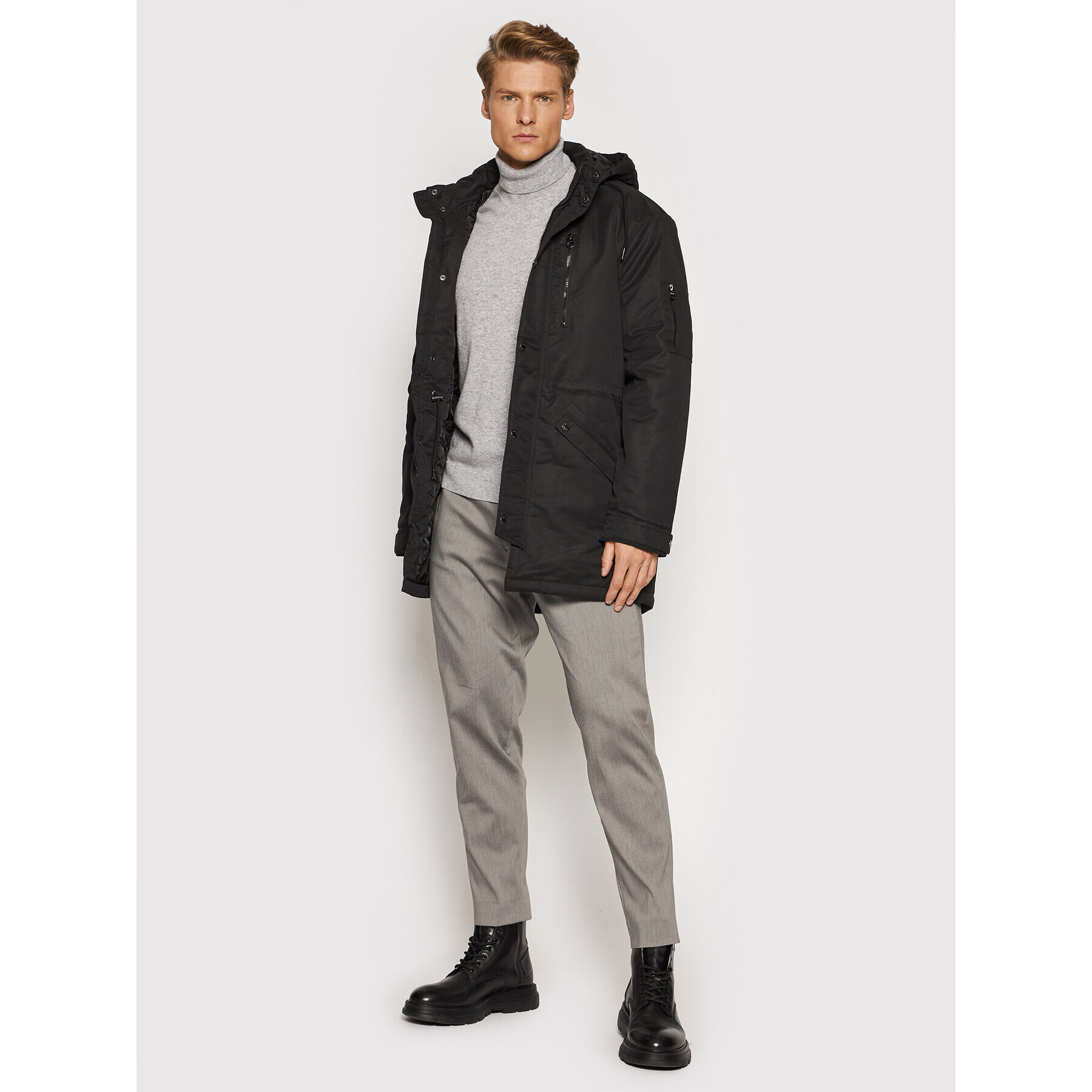 Only & Sons Парка Klaus 22019700 Черен Regular Fit - Pepit.bg