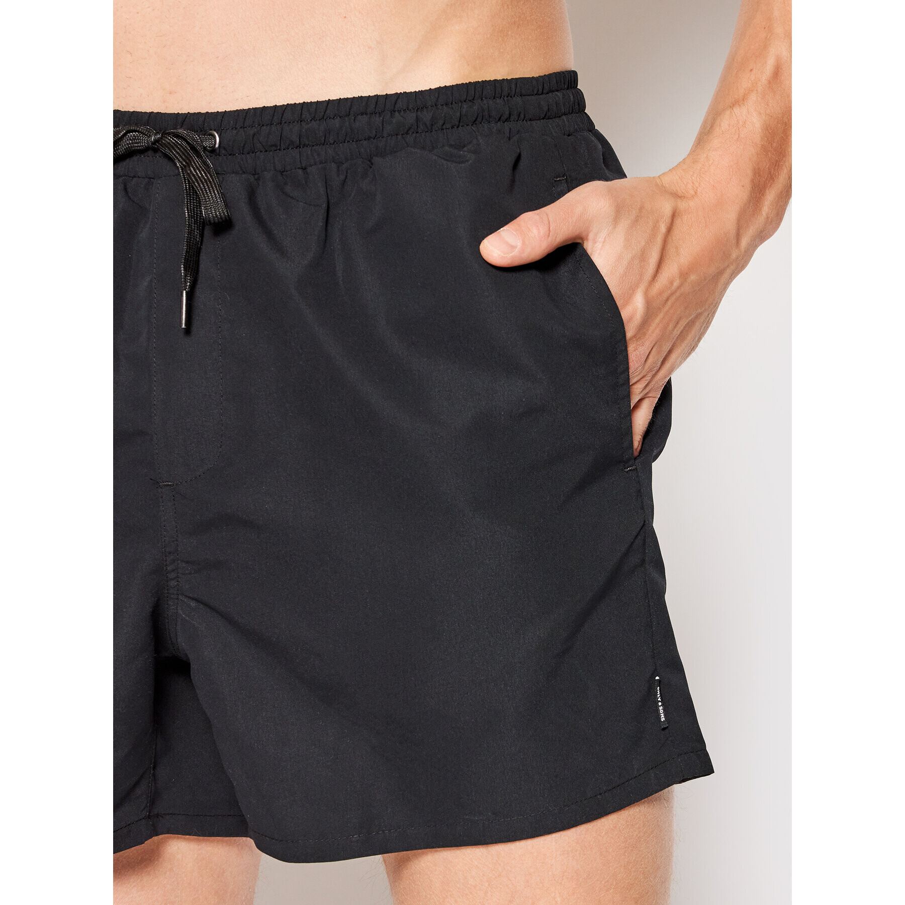 Only & Sons Плувни шорти Ted 22021832 Черен Regular Fit - Pepit.bg