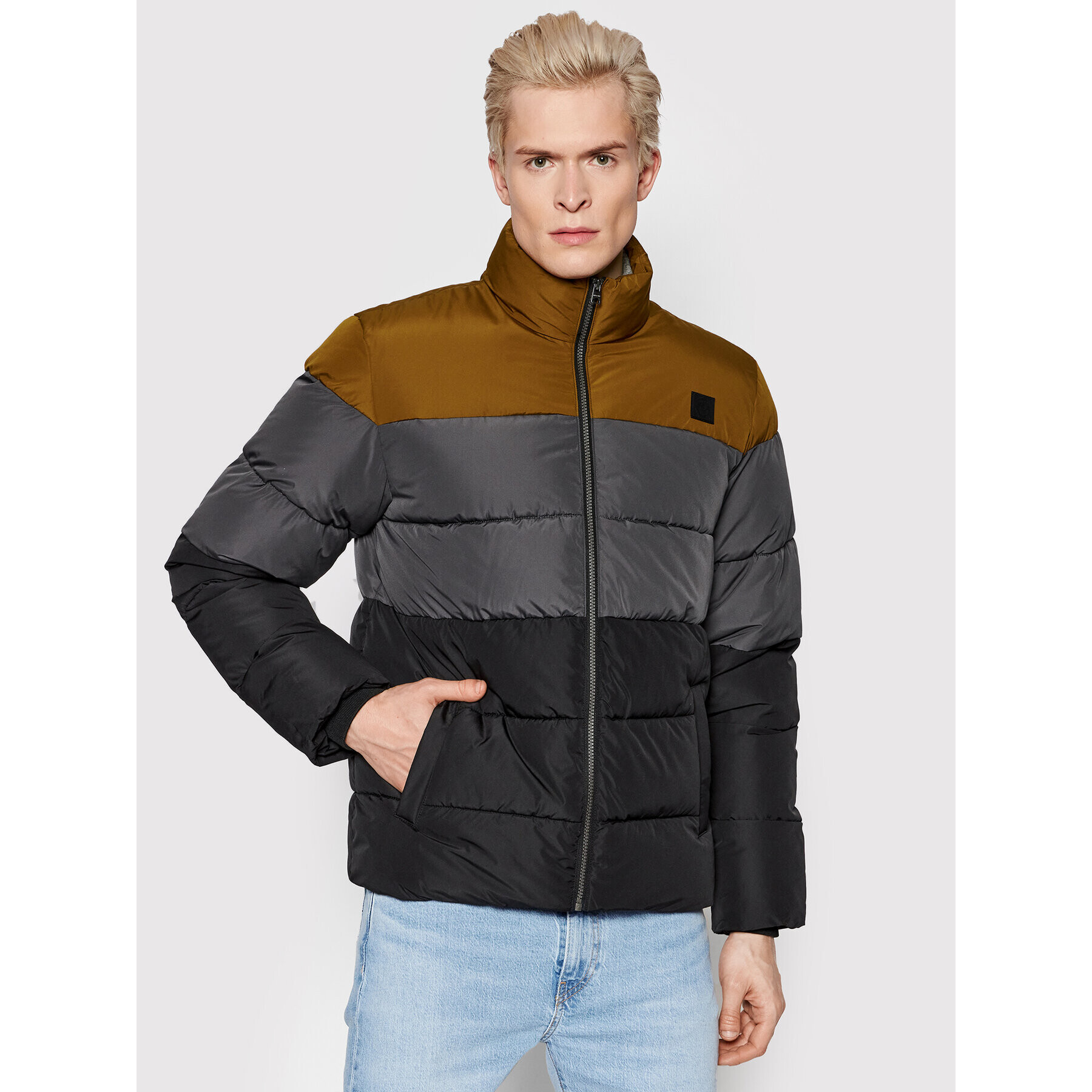 Only & Sons Пухено яке Melvin 22019345 Сив Regular Fit - Pepit.bg