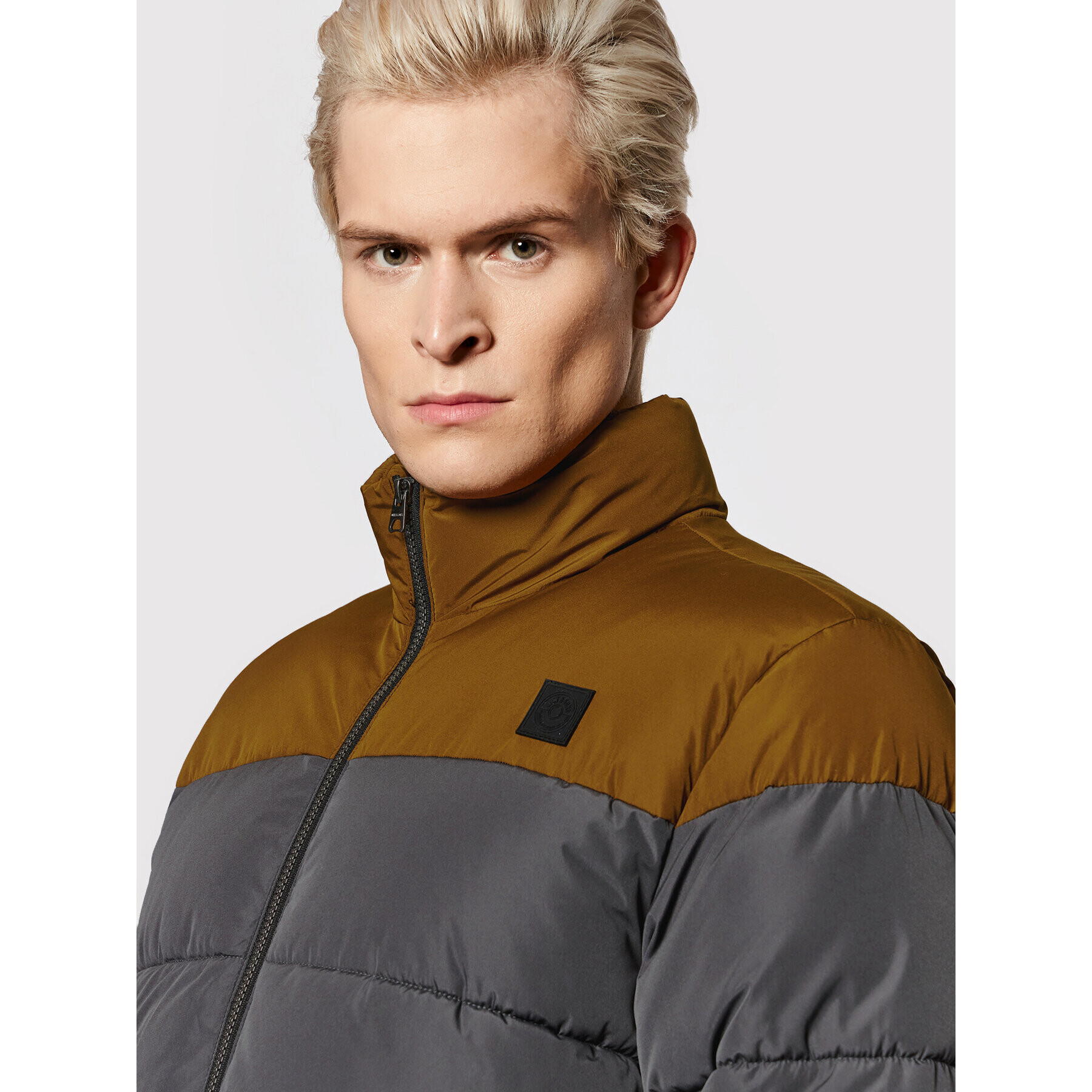 Only & Sons Пухено яке Melvin 22019345 Сив Regular Fit - Pepit.bg