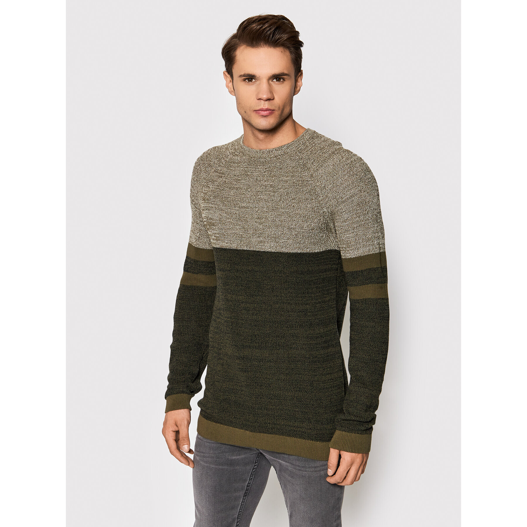 Only & Sons Пуловер Dennis 22021638 Зелен Regular Fit - Pepit.bg