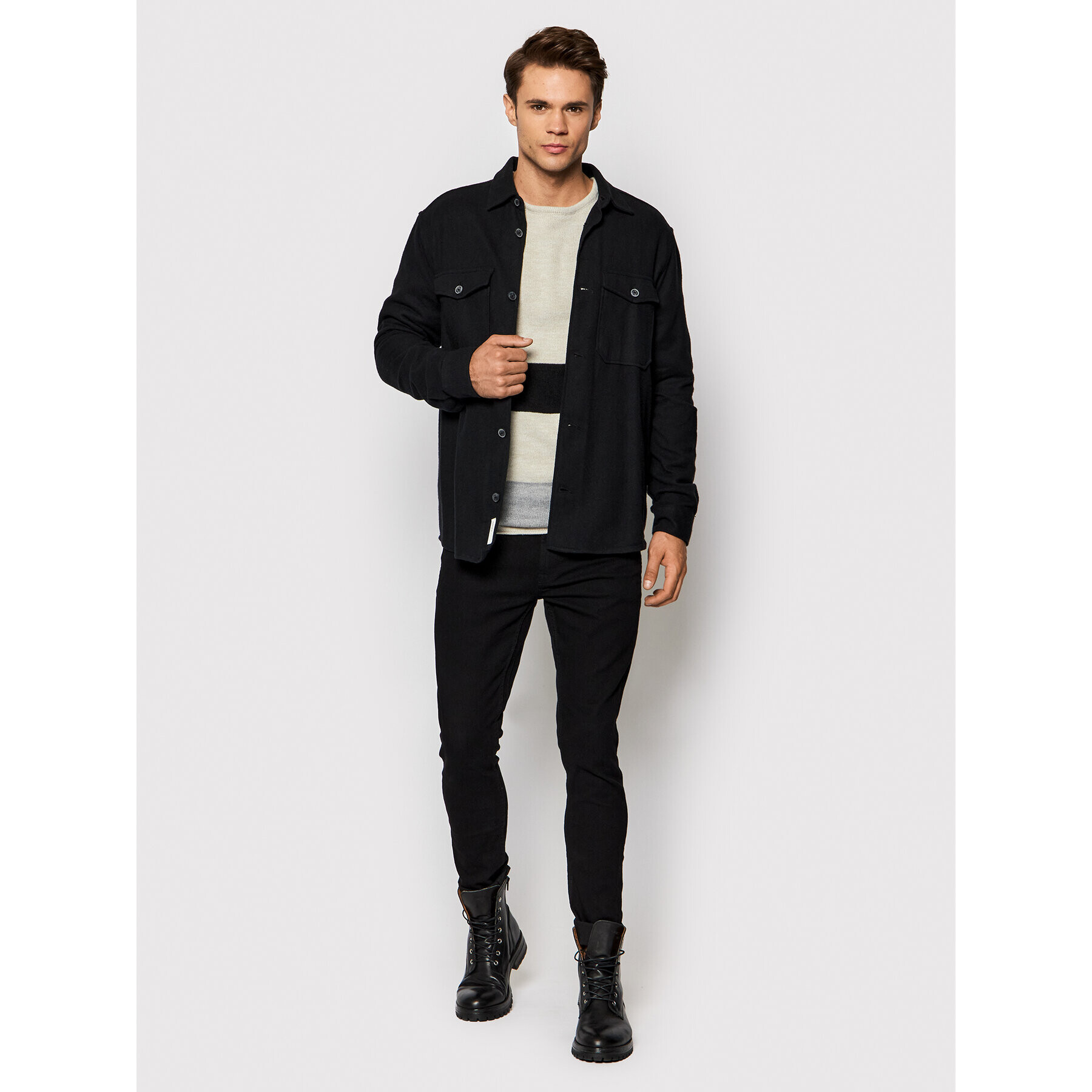 Only & Sons Пуловер Jan 22020990 Сив Regular Fit - Pepit.bg