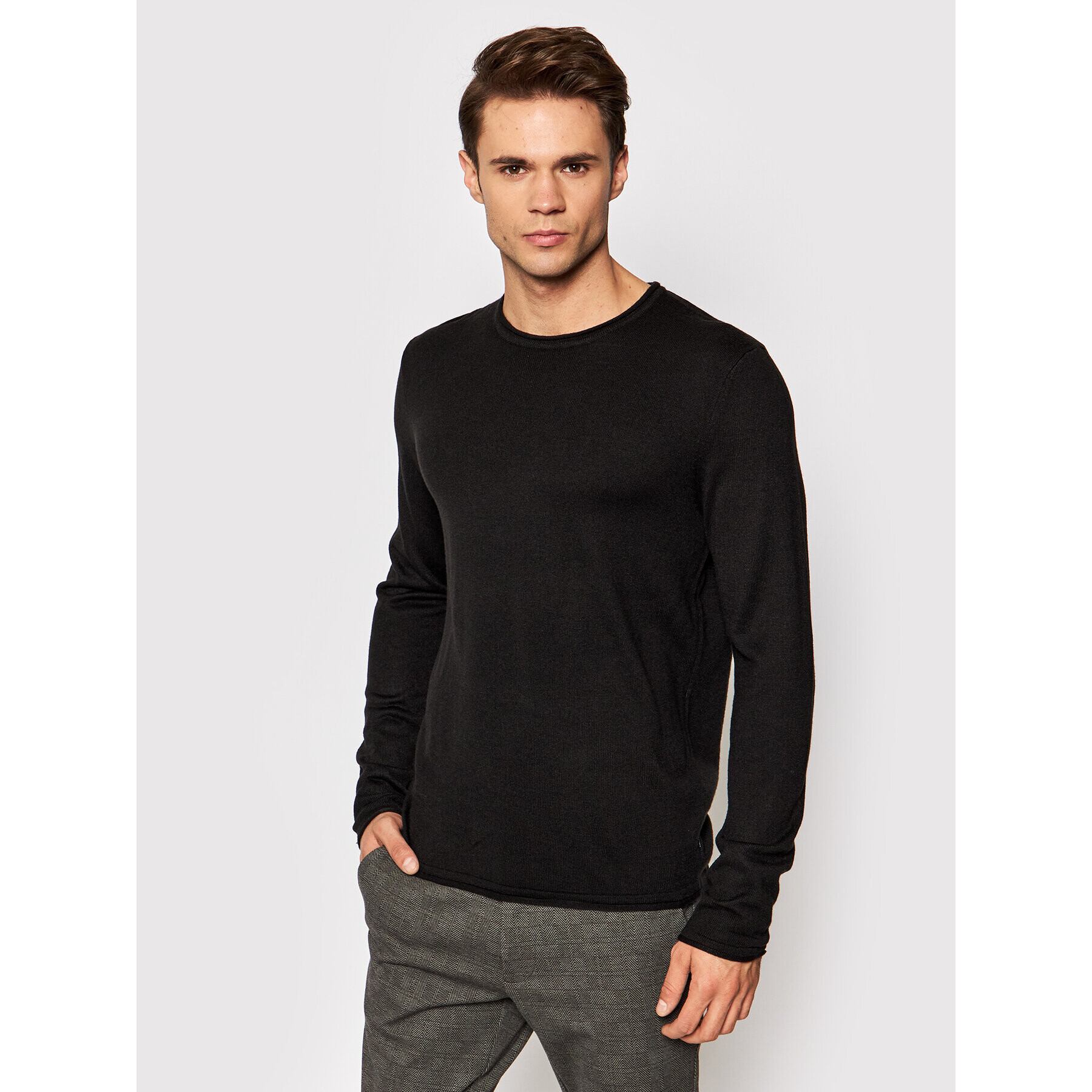 Only & Sons Пуловер Larson 22021662 Черен Regular Fit - Pepit.bg
