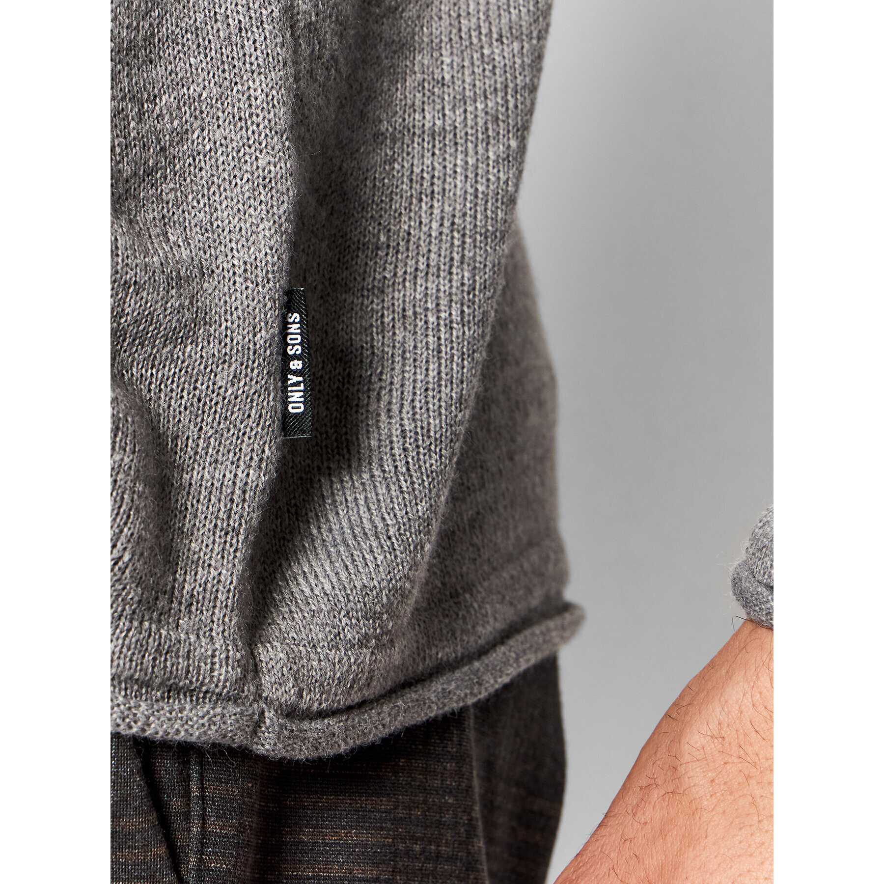 Only & Sons Пуловер Larson 22021662 Сив Regular Fit - Pepit.bg