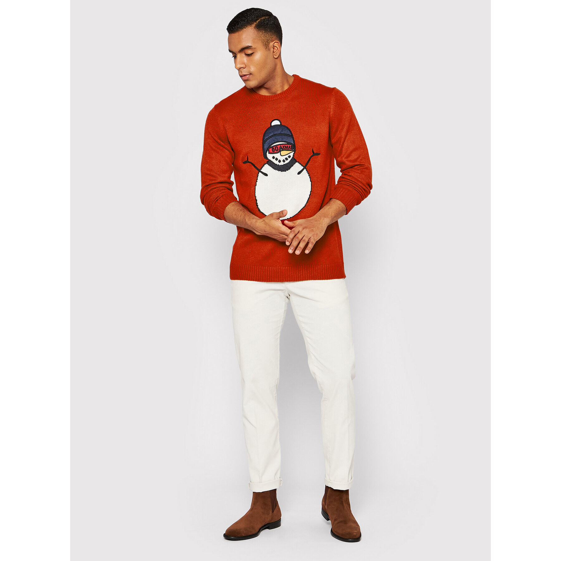 Only & Sons Пуловер Xmas 22017943 Червен Regular Fit - Pepit.bg