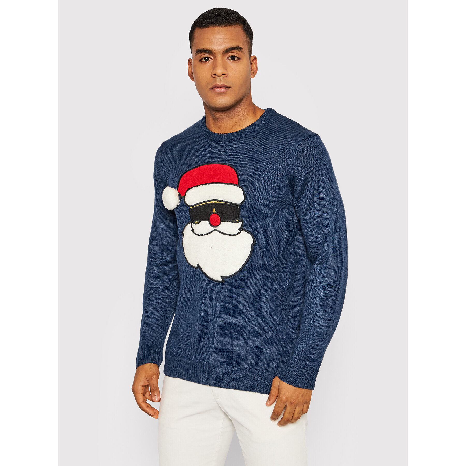 Only & Sons Пуловер Xmas 22017943 Тъмносин Regular Fit - Pepit.bg