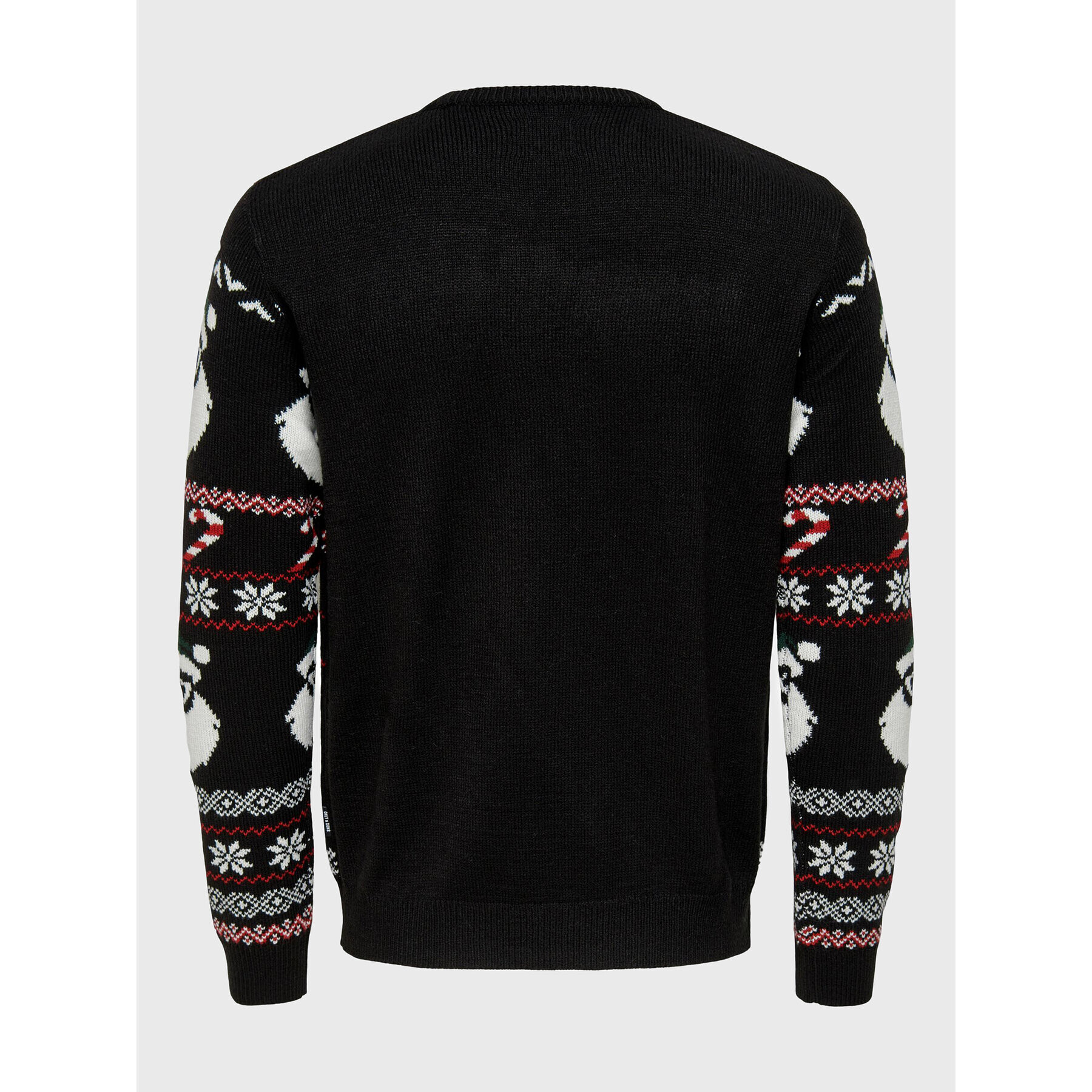 Only & Sons Пуловер Xmas Santa 22023994 Черен Regular Fit - Pepit.bg