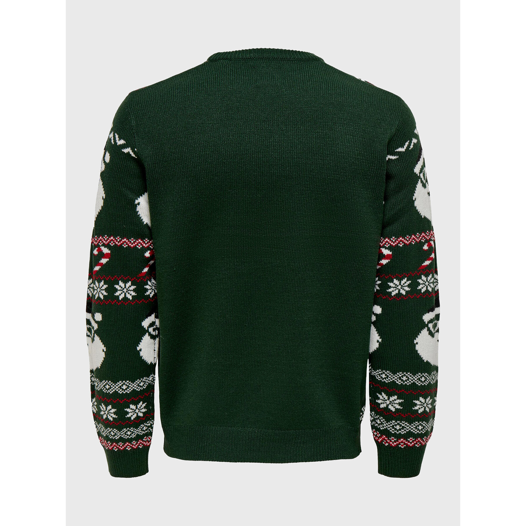 Only & Sons Пуловер Xmas Santa 22023994 Зелен Regular Fit - Pepit.bg