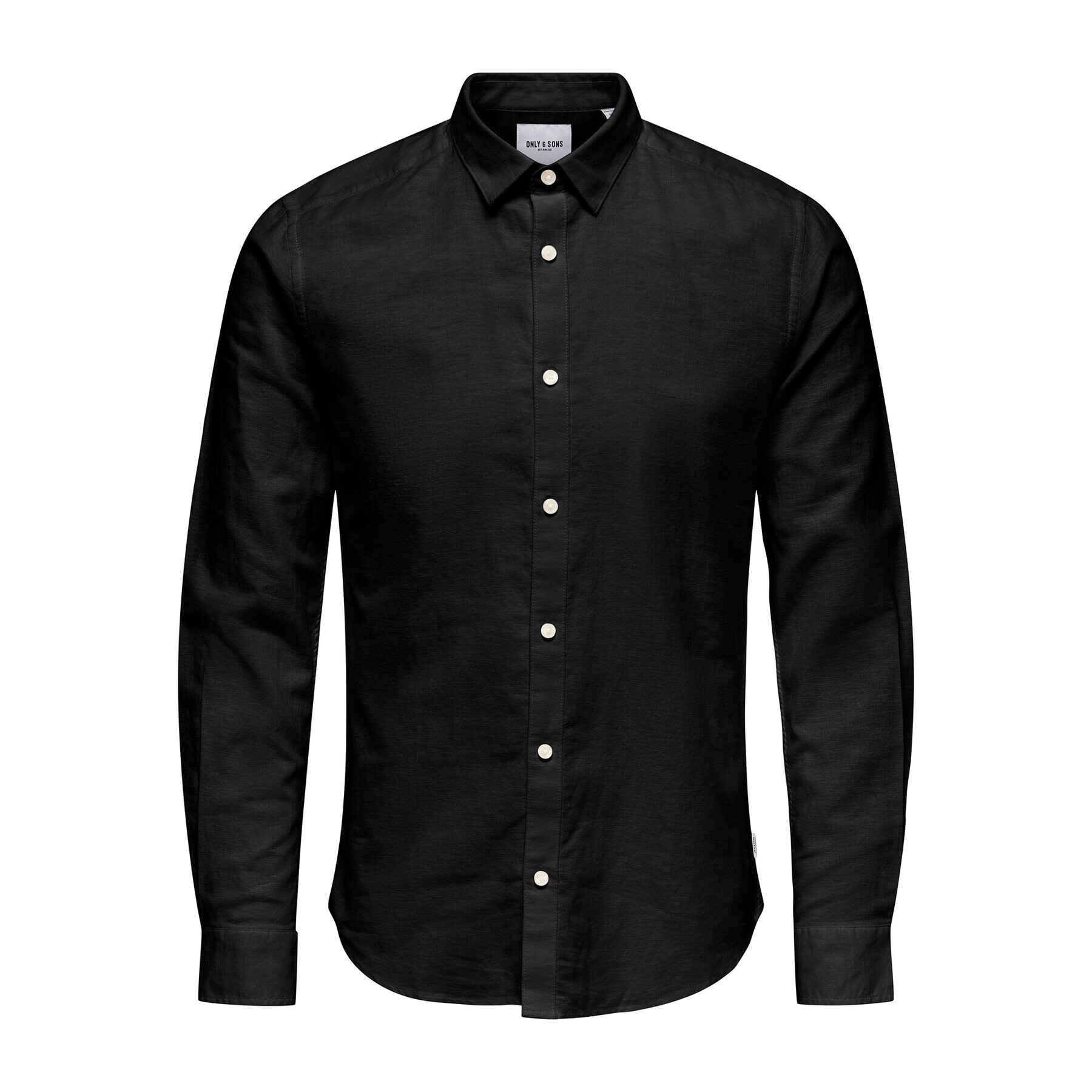 Only & Sons Риза 22012321 Черен Slim Fit - Pepit.bg