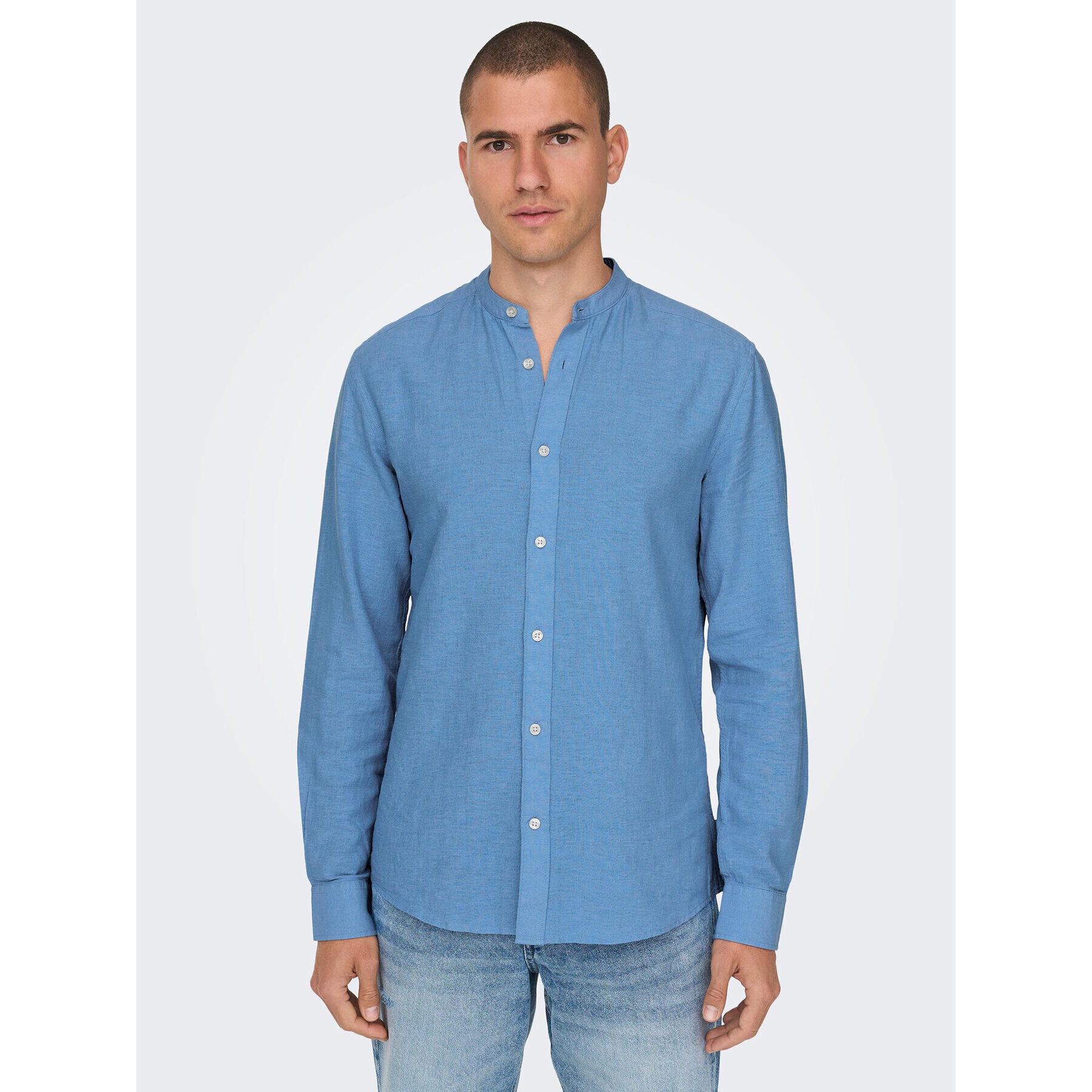 Only & Sons Риза 22019173 Син Slim Fit - Pepit.bg