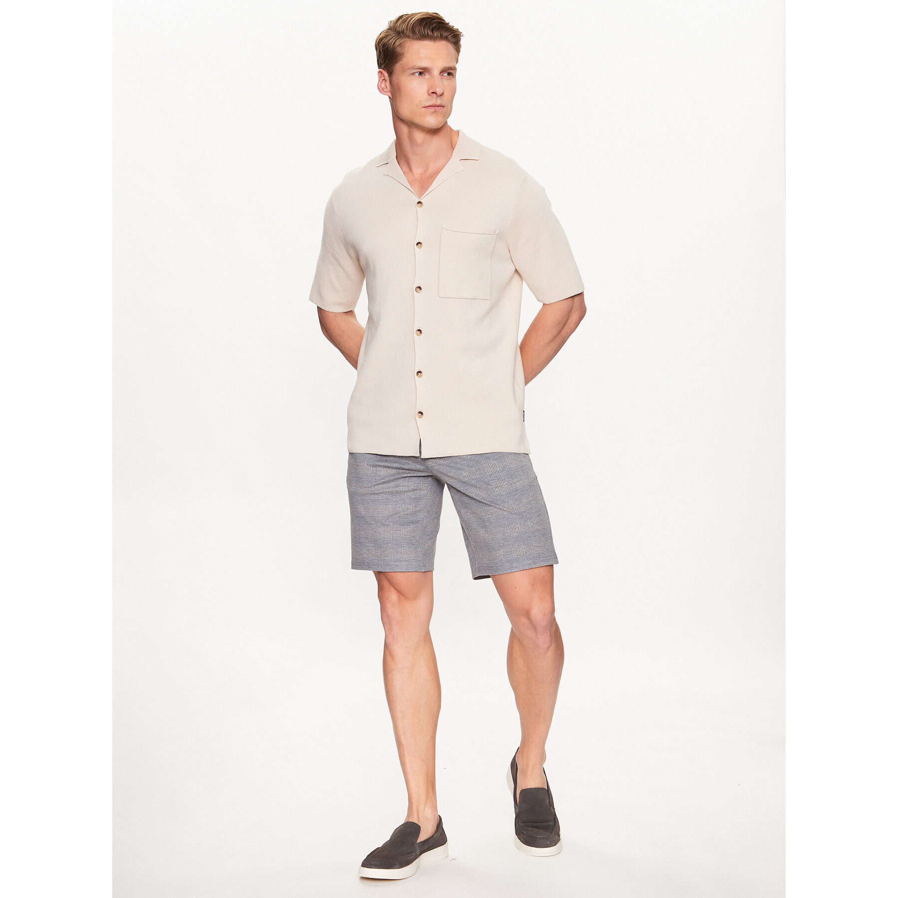 Only & Sons Риза 22019414 Бежов Loose Fit - Pepit.bg