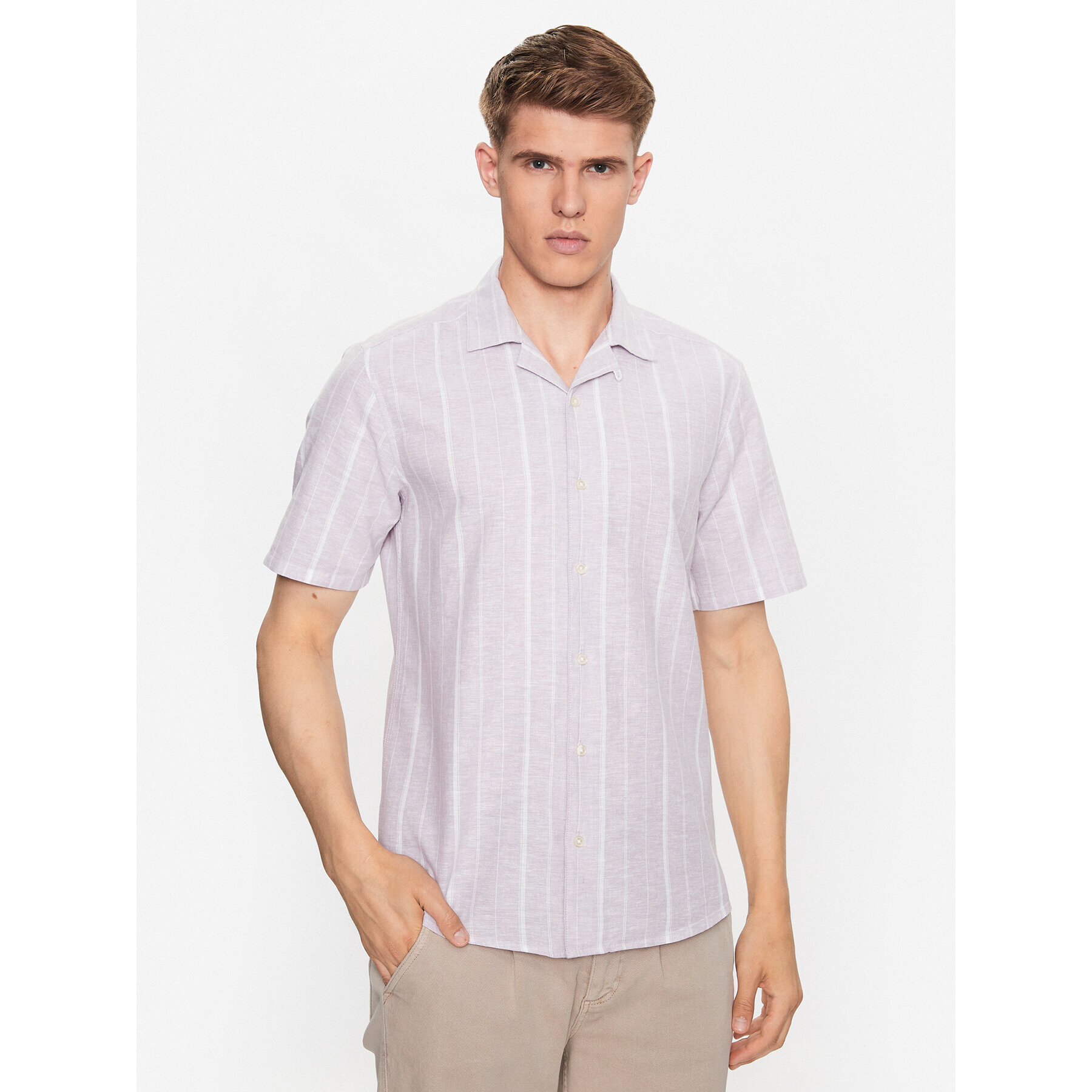 Only & Sons Риза 22025117 Виолетов Slim Fit - Pepit.bg