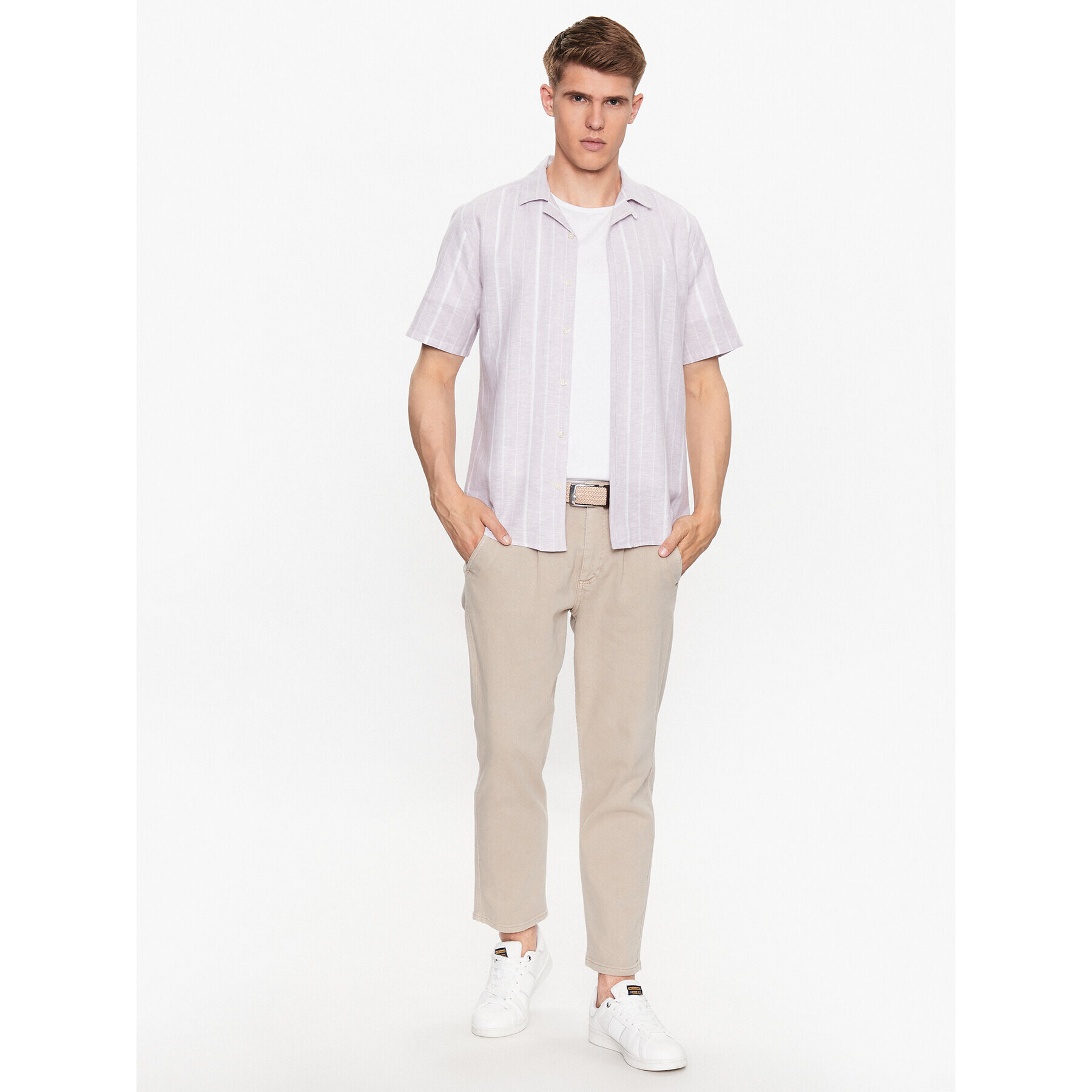 Only & Sons Риза 22025117 Виолетов Slim Fit - Pepit.bg