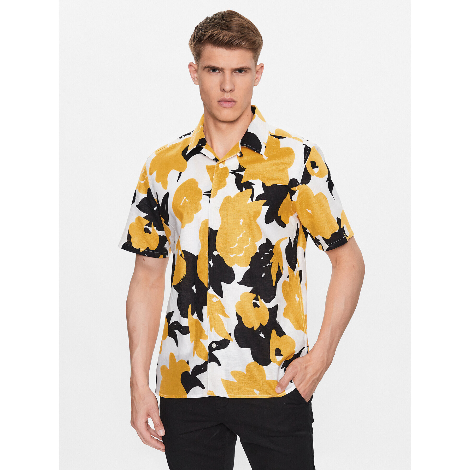 Only & Sons Риза 22025125 Оранжев Regular Fit - Pepit.bg