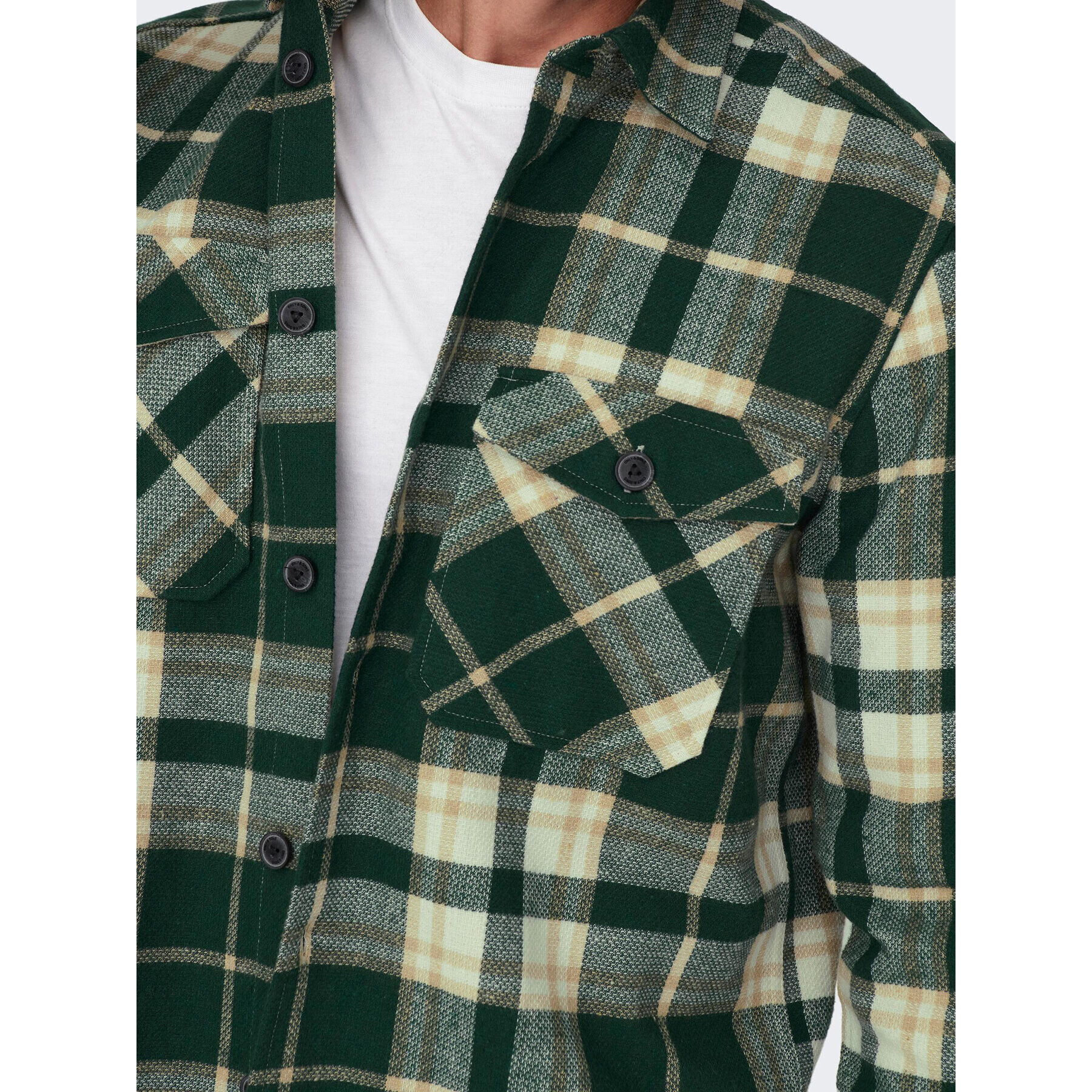 Only & Sons Риза 22026313 Зелен Loose Fit - Pepit.bg