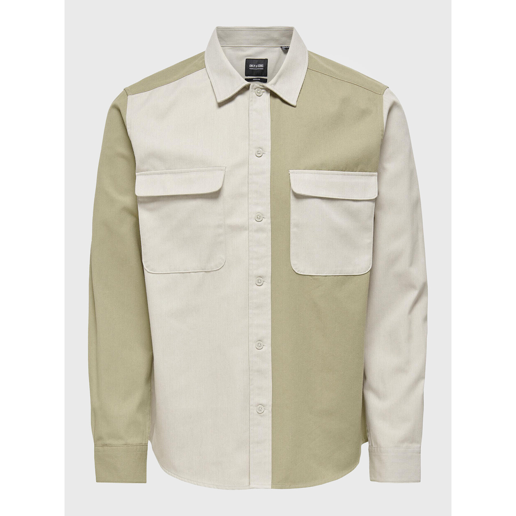 Only & Sons Риза Aim 22023557 Бежов Regular Fit - Pepit.bg