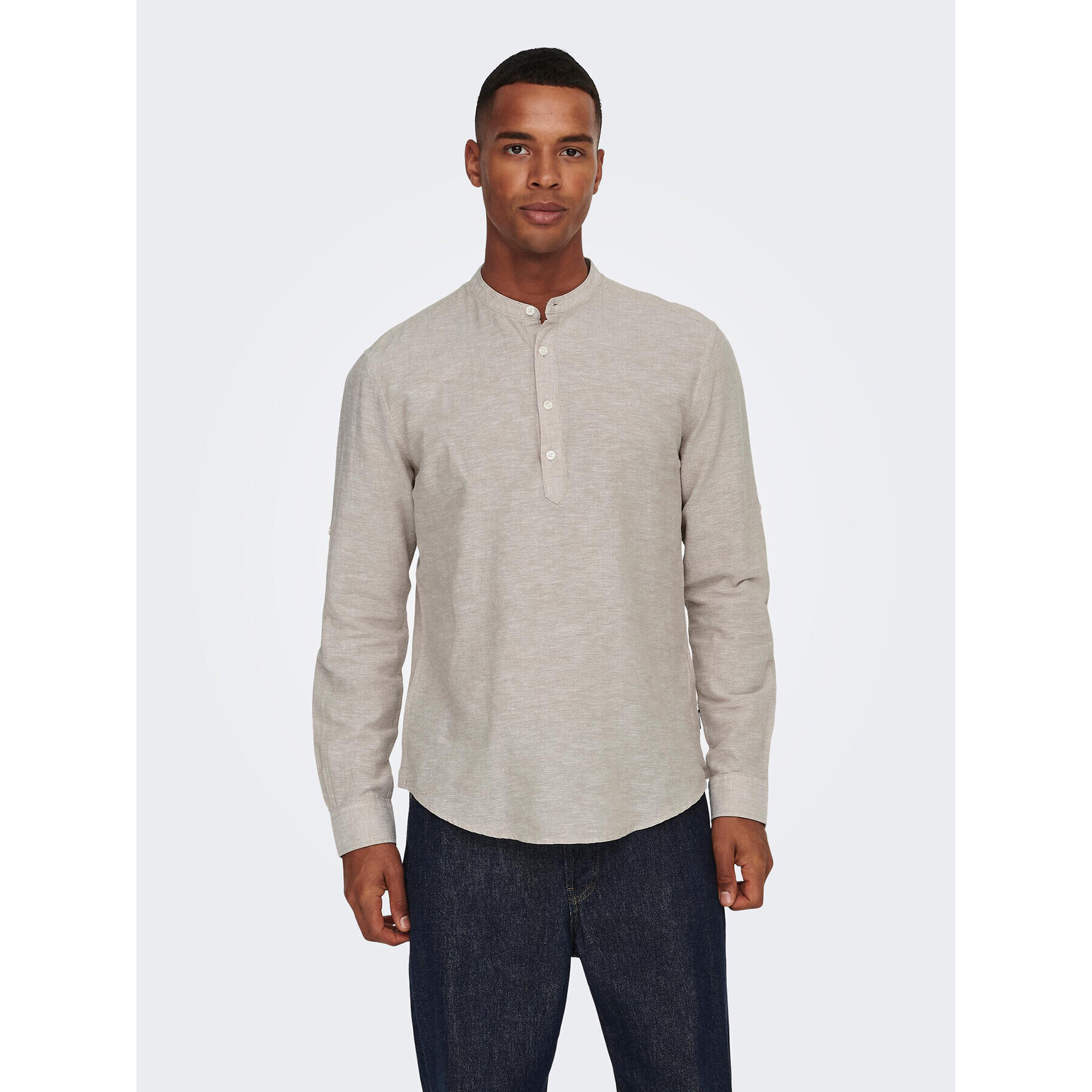 Only & Sons Риза Caiden 22009883 Бежов Regular Fit - Pepit.bg