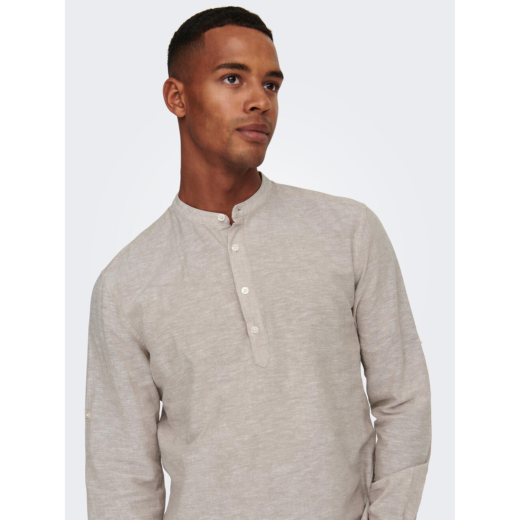 Only & Sons Риза Caiden 22009883 Бежов Regular Fit - Pepit.bg