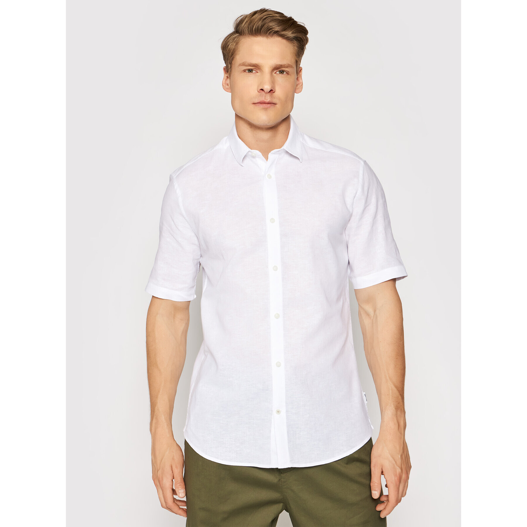 Only & Sons Риза Caiden 22009885 Бял Slim Fit - Pepit.bg