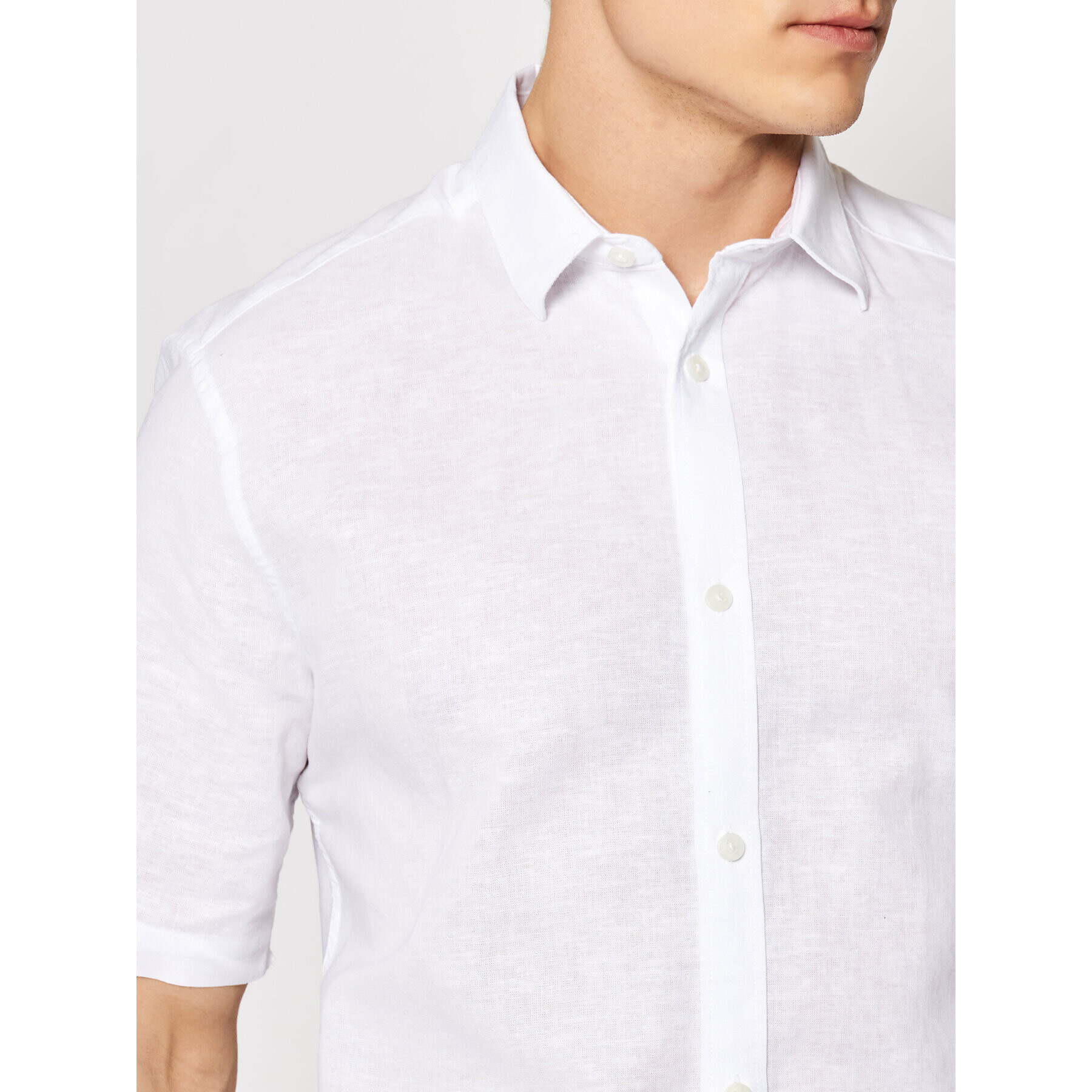 Only & Sons Риза Caiden 22009885 Бял Slim Fit - Pepit.bg