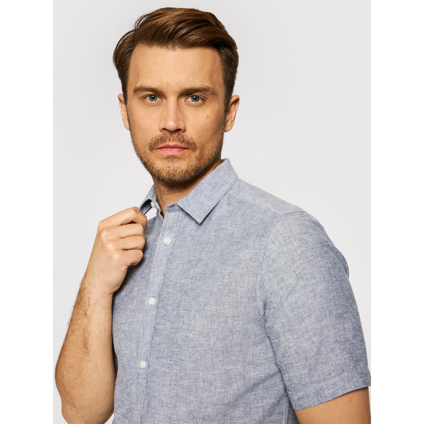 Only & Sons Риза Caiden 22009885 Сив Slim Fit - Pepit.bg