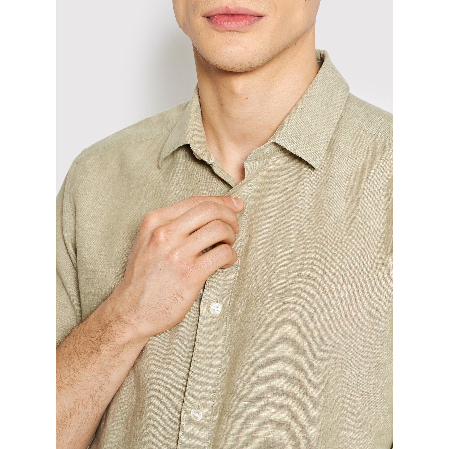 Only & Sons Риза Caiden 22012321 Зелен Slim Fit - Pepit.bg