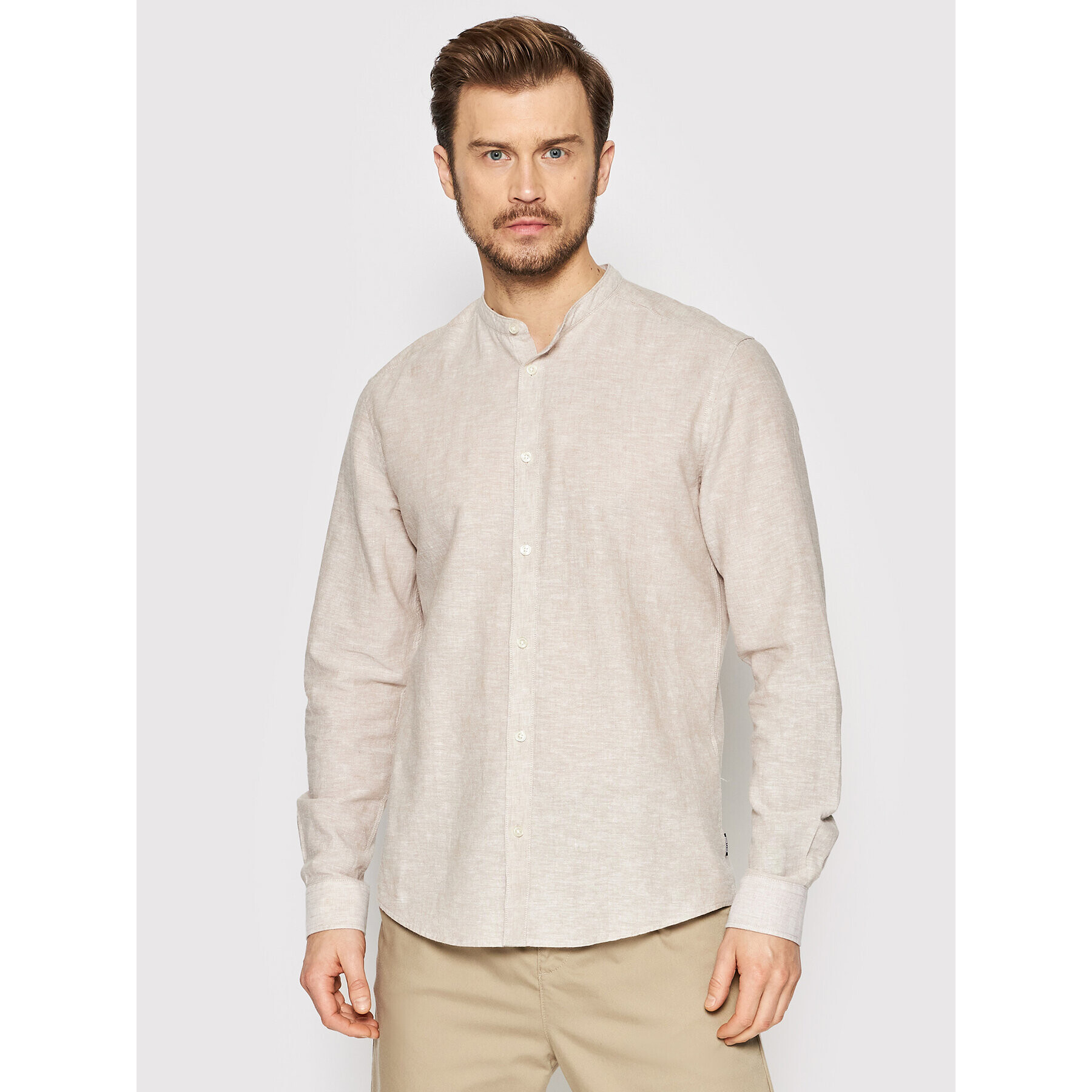 Only & Sons Риза Caiden 22019173 Бежов Regular Fit - Pepit.bg