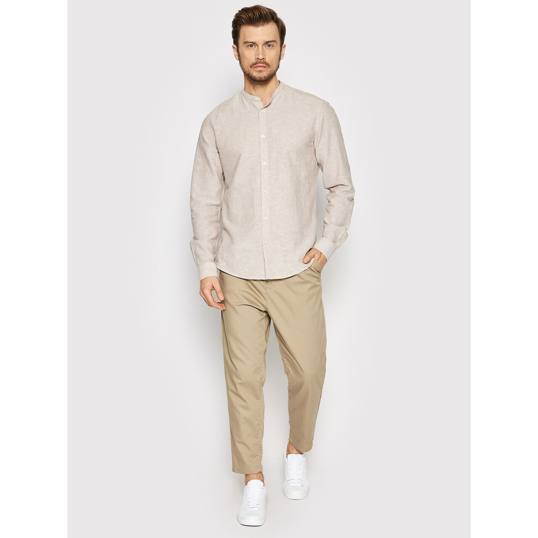 Only & Sons Риза Caiden 22019173 Бежов Regular Fit - Pepit.bg