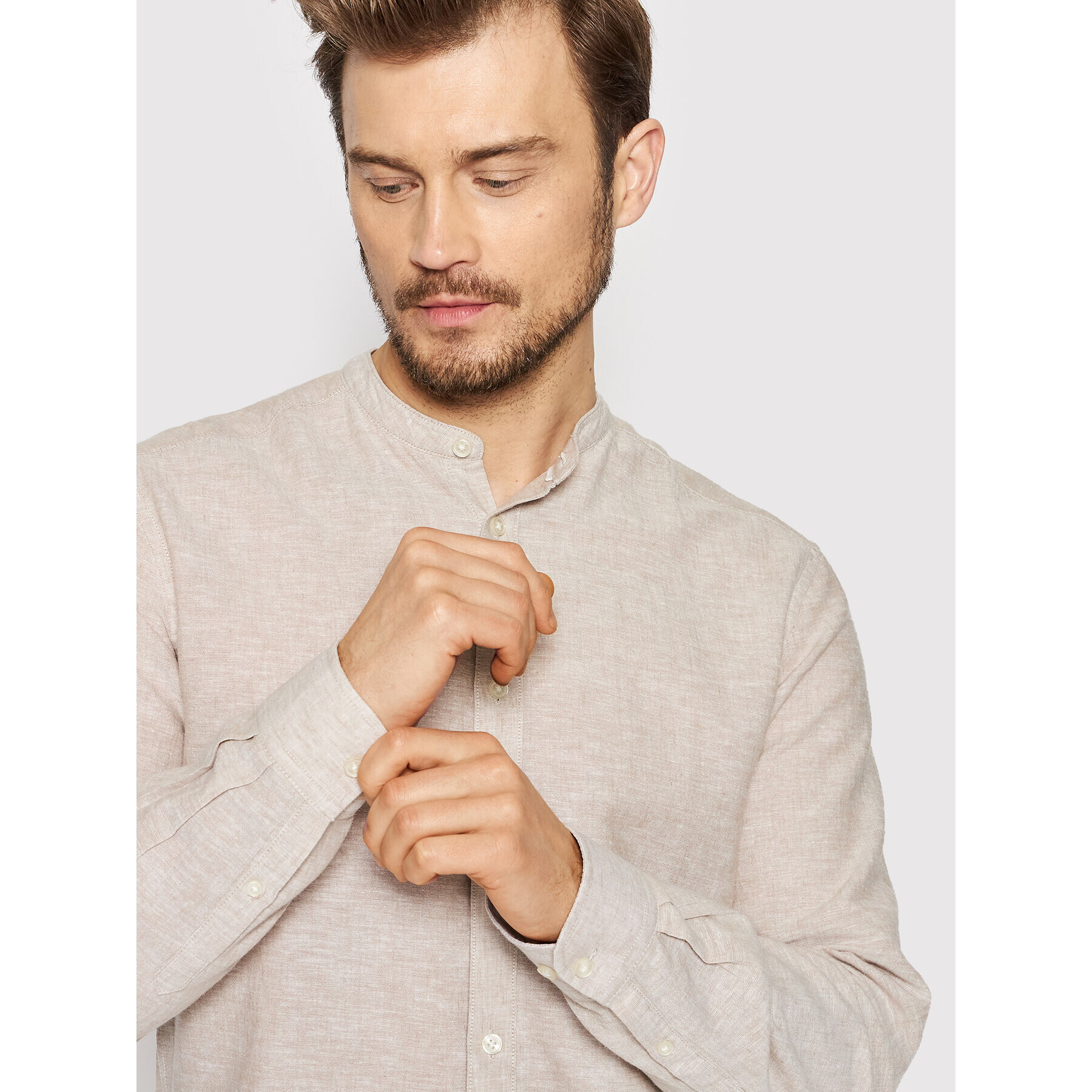 Only & Sons Риза Caiden 22019173 Бежов Regular Fit - Pepit.bg