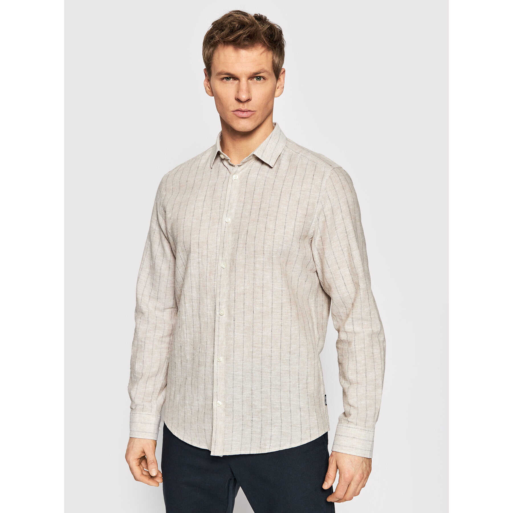 Only & Sons Риза Caiden 22021970 Бежов Regular Fit - Pepit.bg