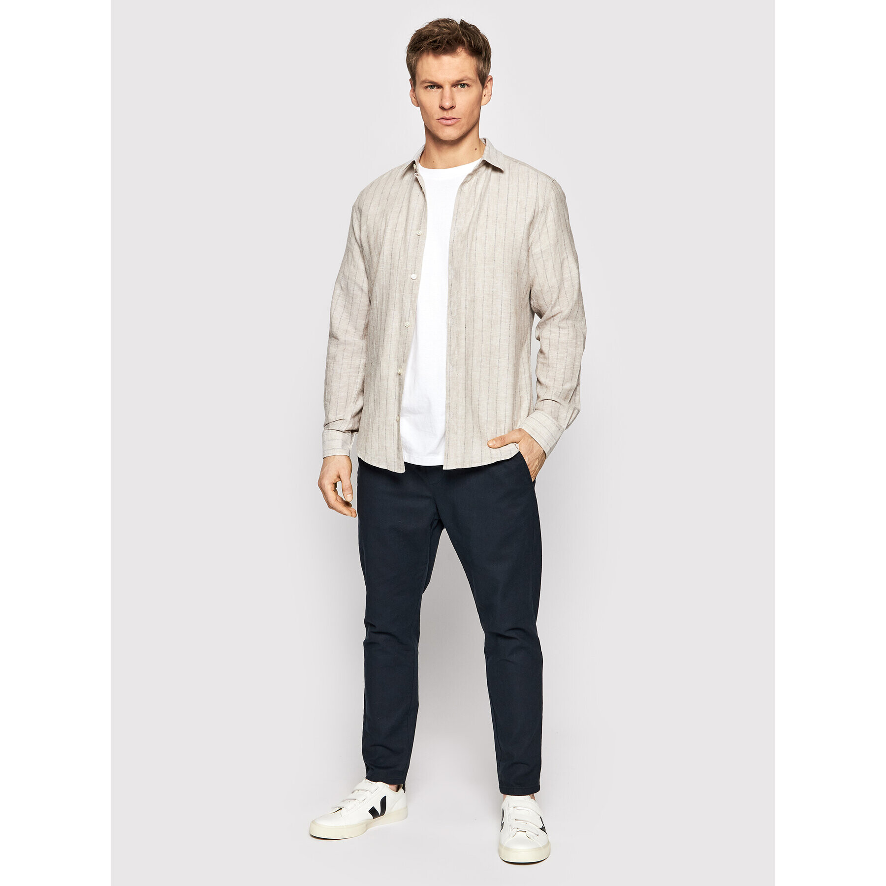 Only & Sons Риза Caiden 22021970 Бежов Regular Fit - Pepit.bg