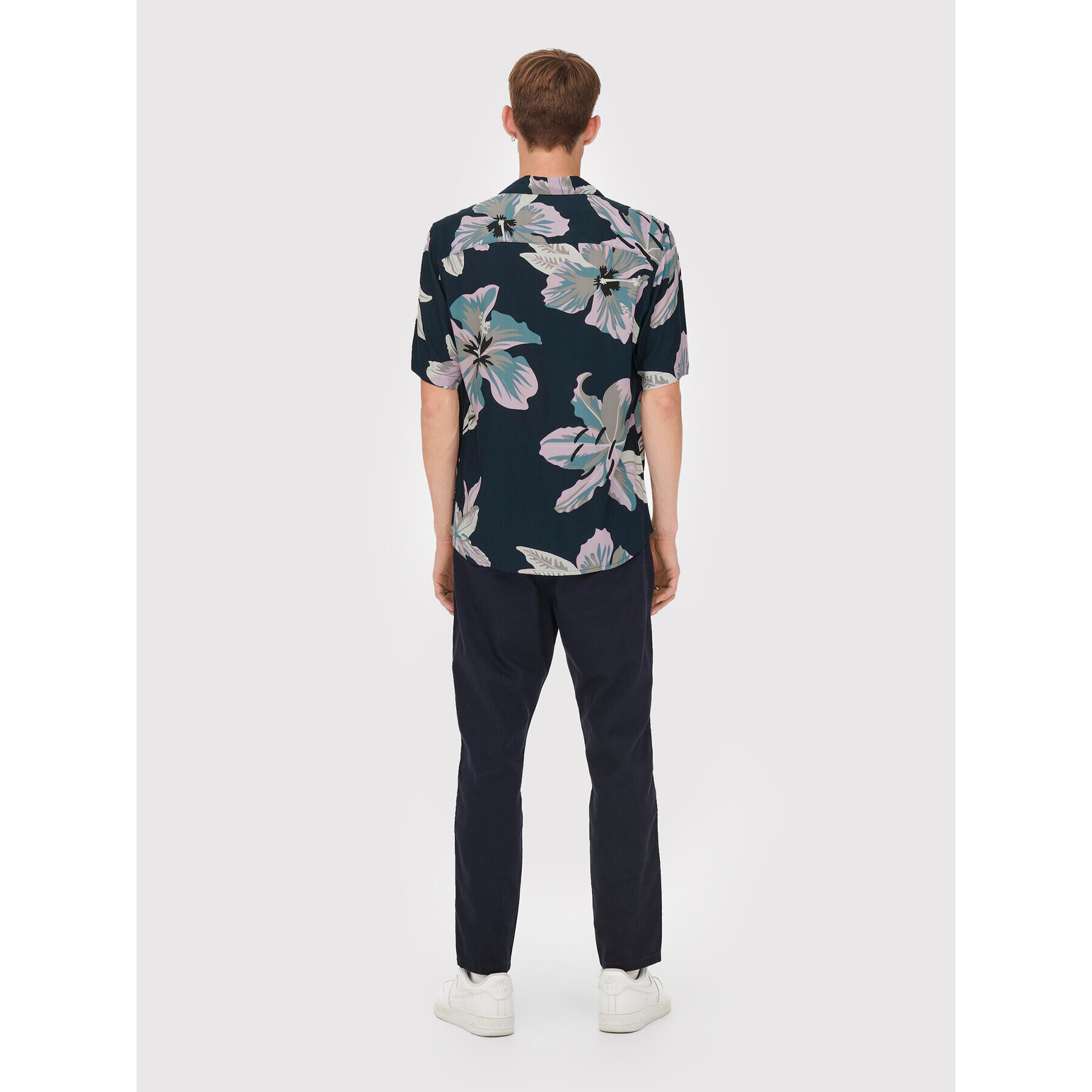 Only & Sons Риза Dan 22021965 Тъмносин Regular Fit - Pepit.bg