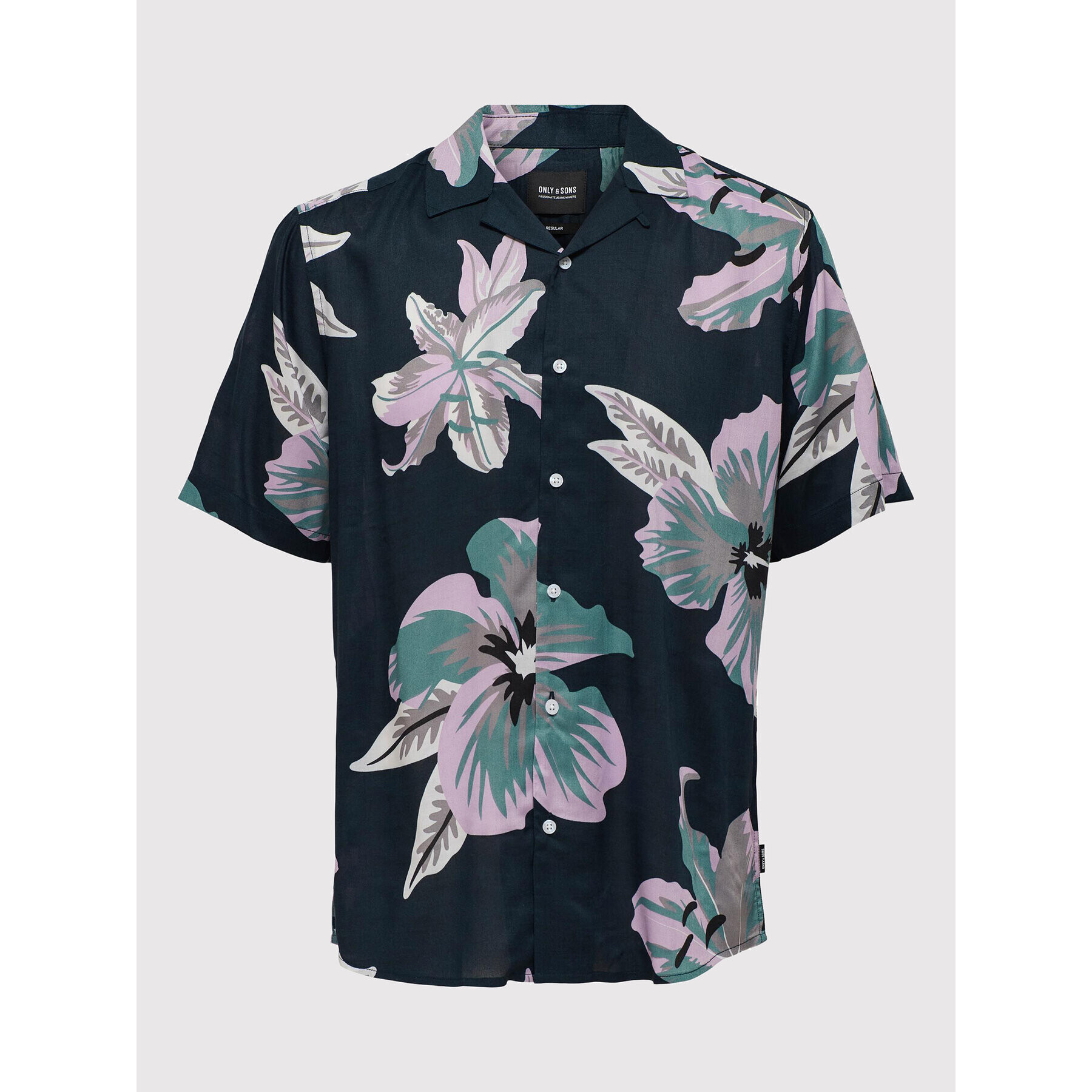 Only & Sons Риза Dan 22021965 Тъмносин Regular Fit - Pepit.bg