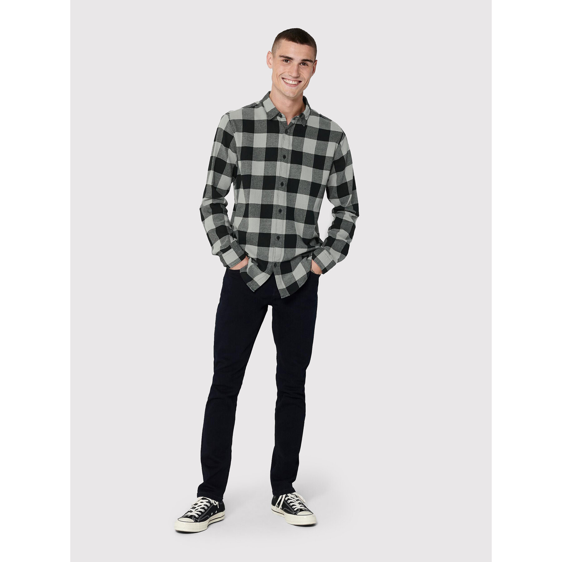 Only & Sons Риза Gudmund 22007112 Сив Slim Fit - Pepit.bg