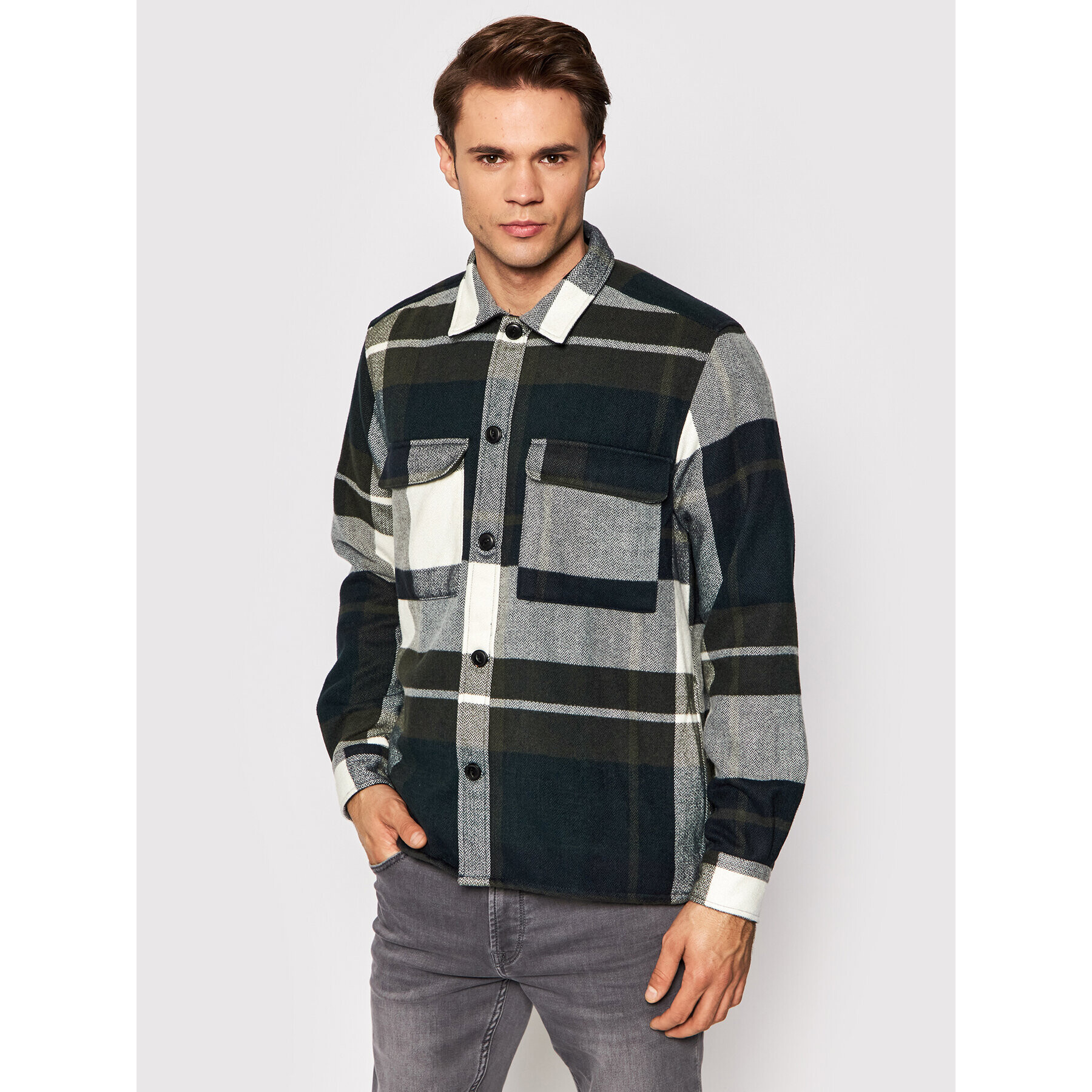 Only & Sons Риза Leroy 22021218 Тъмносин Regular Fit - Pepit.bg