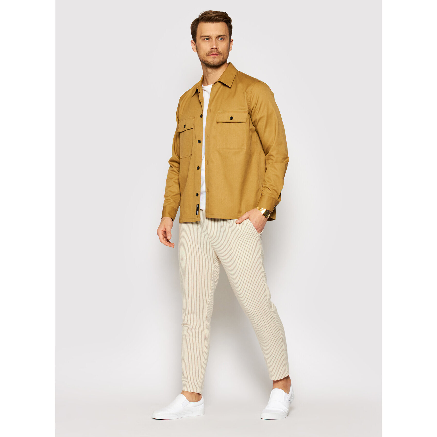 Only & Sons Риза Noar 22020800 Кафяв Oversize - Pepit.bg