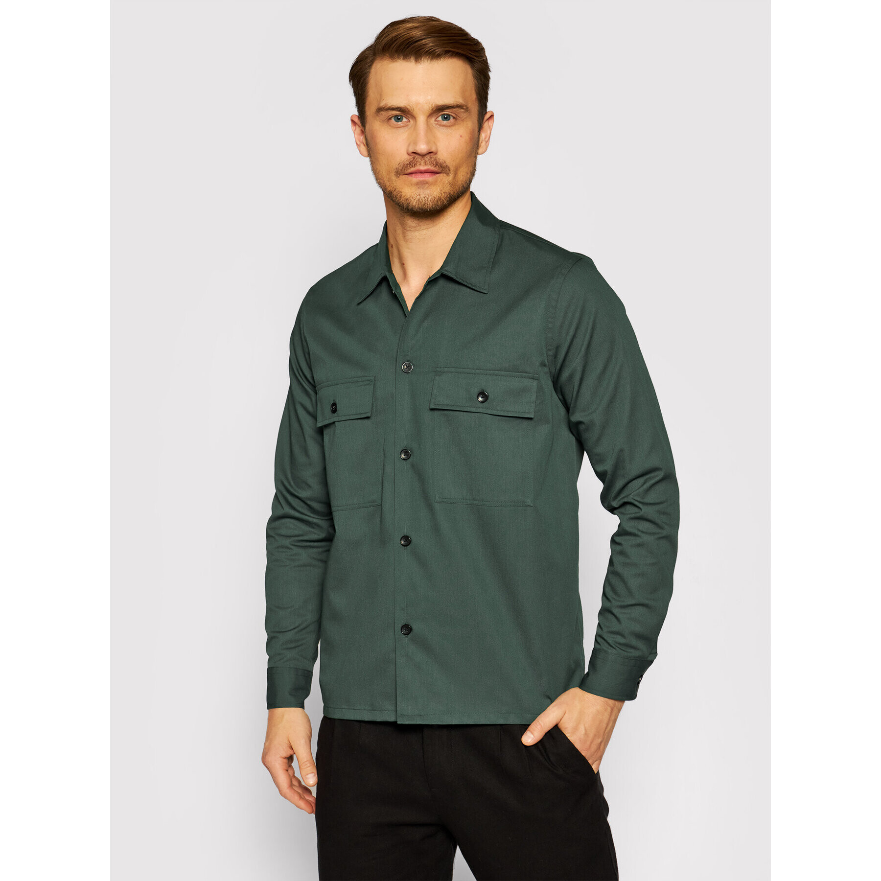 Only & Sons Риза Noar 22020800 Зелен Oversize - Pepit.bg