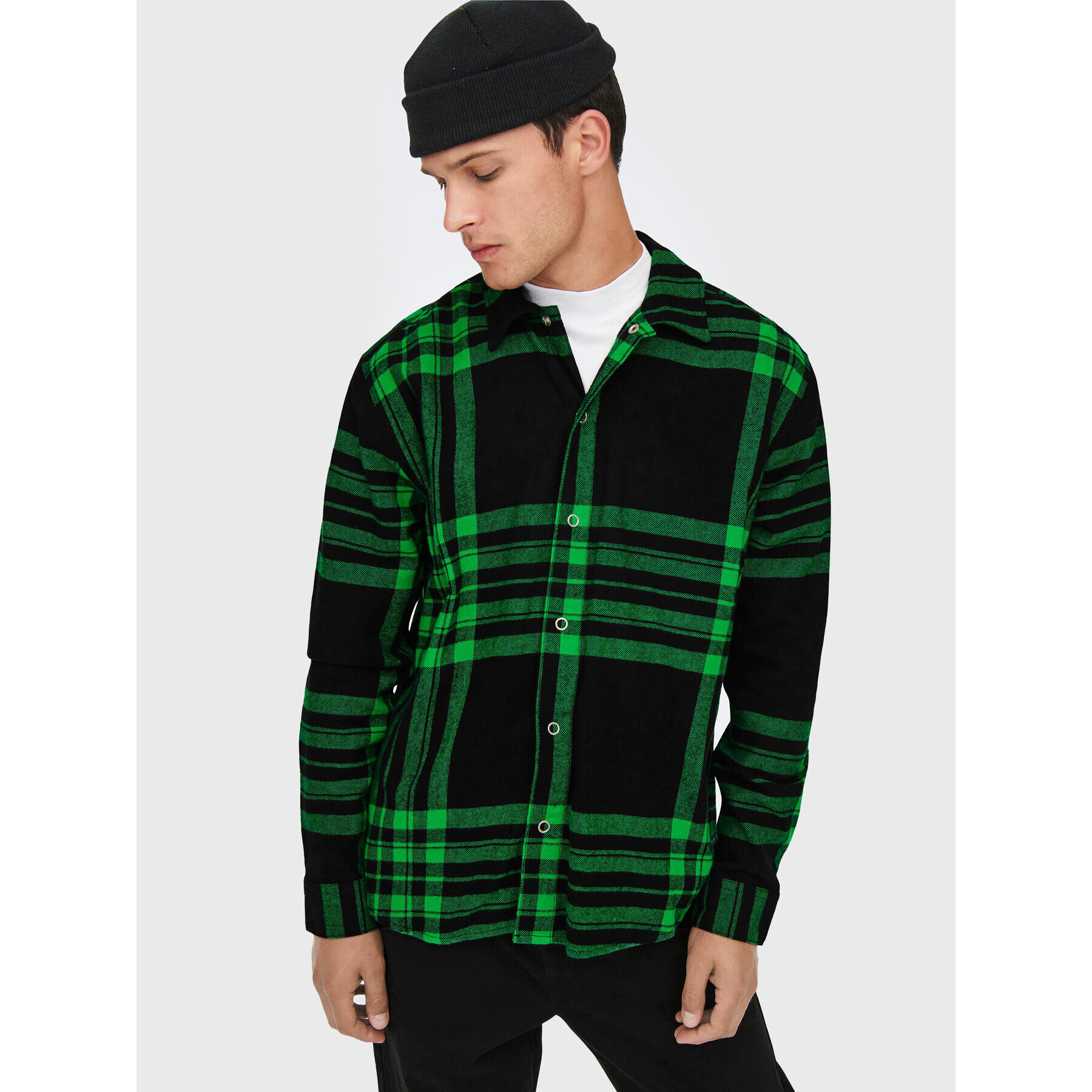 Only & Sons Риза Stabb 22022991 Зелен Relaxed Fit - Pepit.bg