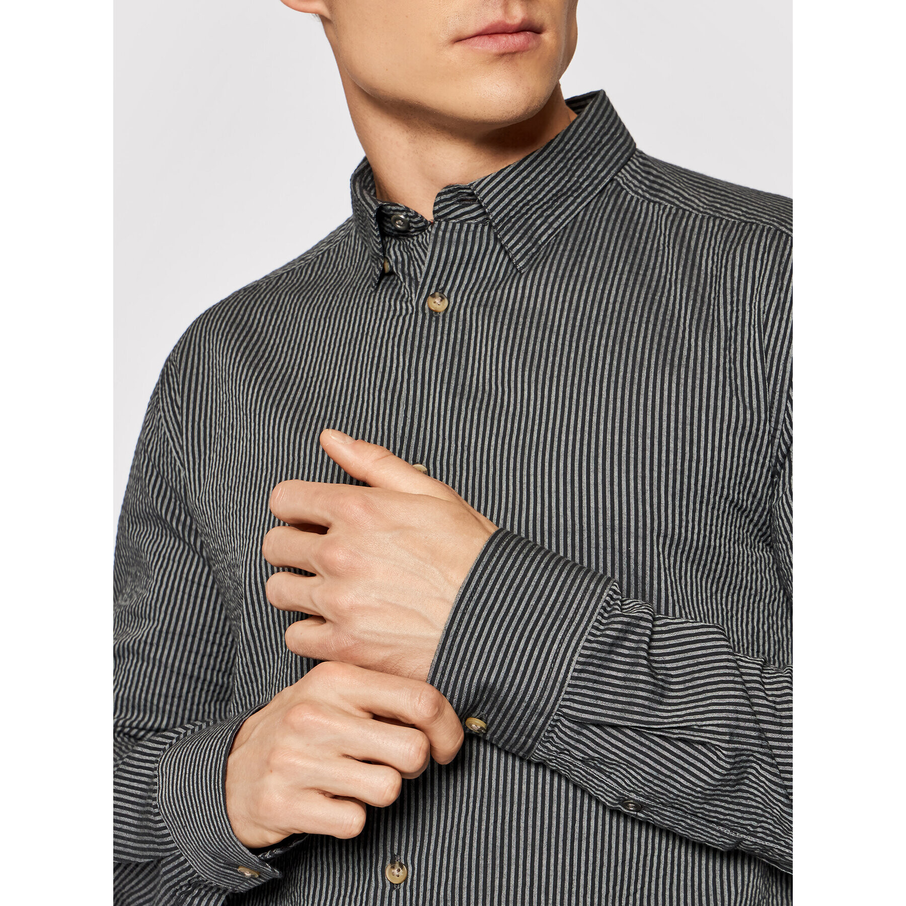 Only & Sons Риза Steve 22019165 Сив Slim Fit - Pepit.bg